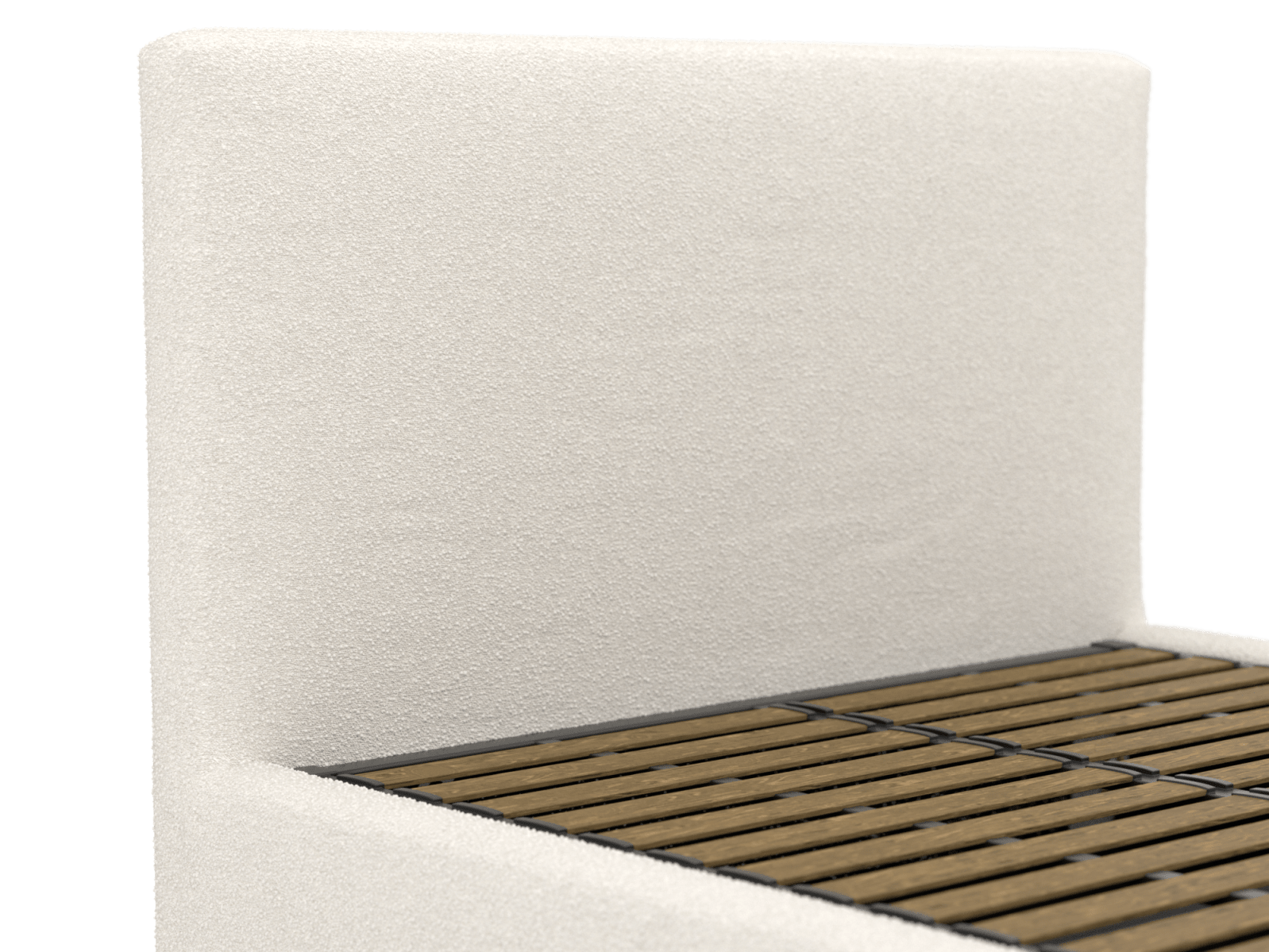 Willow Gas Lift Bed Boucle Ivory color Boucle Ivory