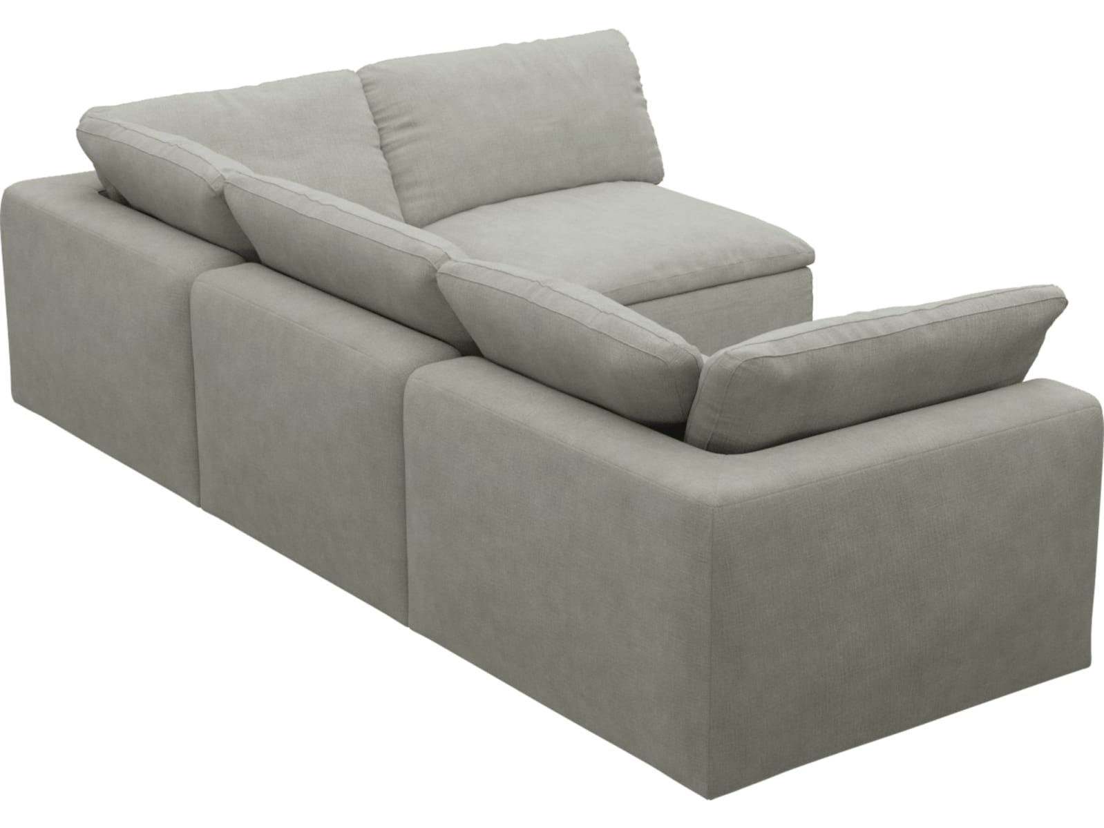 Cloud Deep Toorak Pebble Modular Sofa - 4 Piece color Toorak Pebble