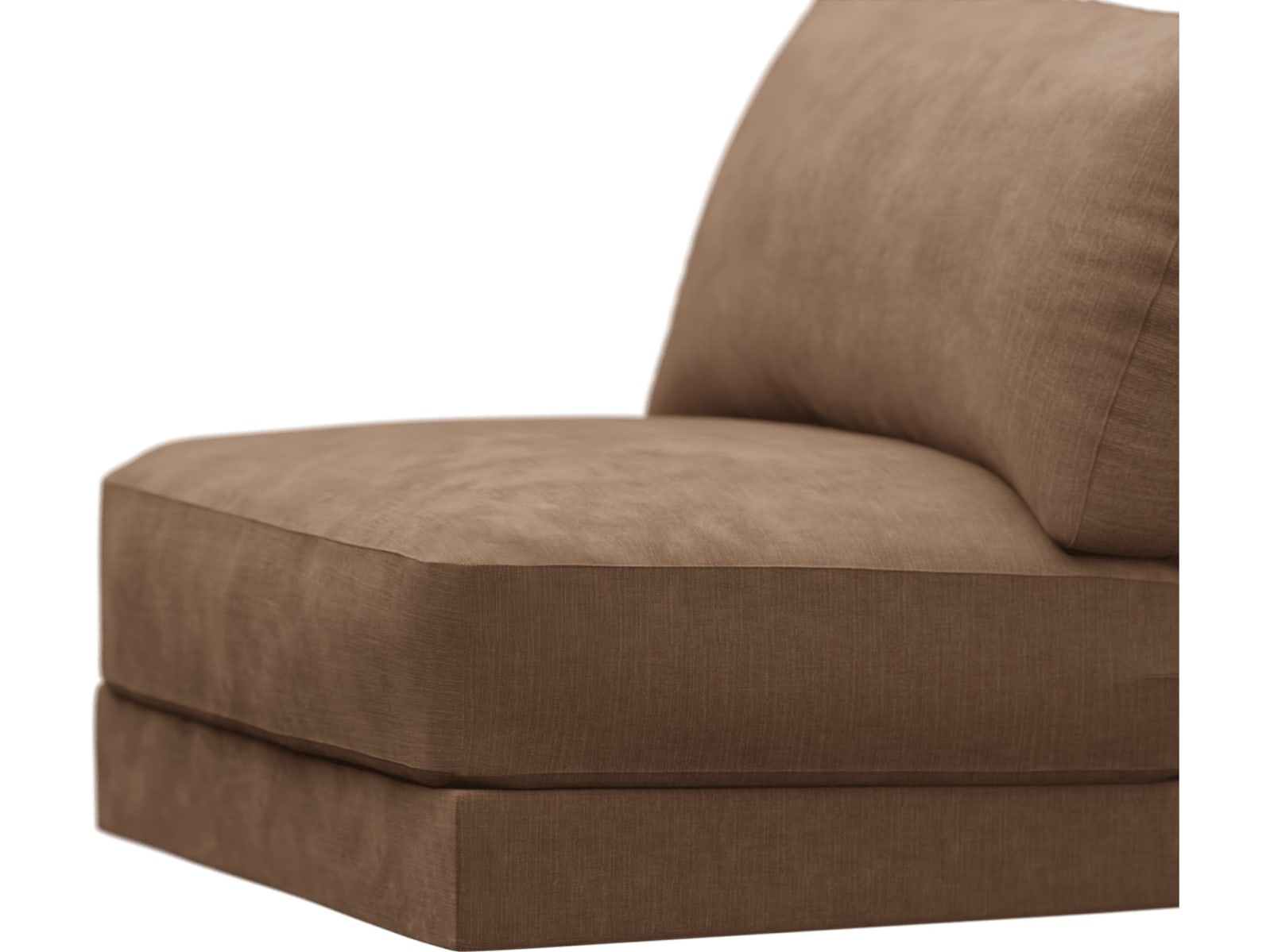 Monica Tribute Chestnut Armless Sofa Chair Module color Tribute Chestnut