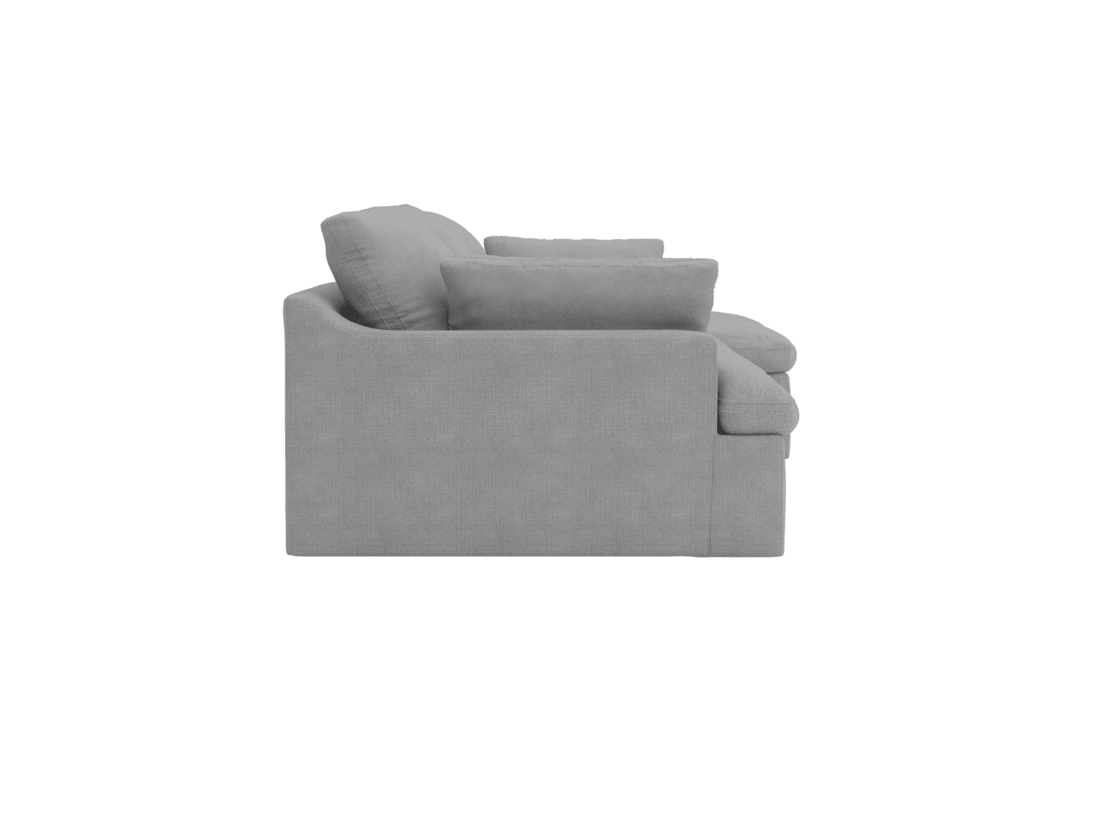 Retreat Toorak Pebble Chaise Sofa - 3 Seater color Toorak Pebble