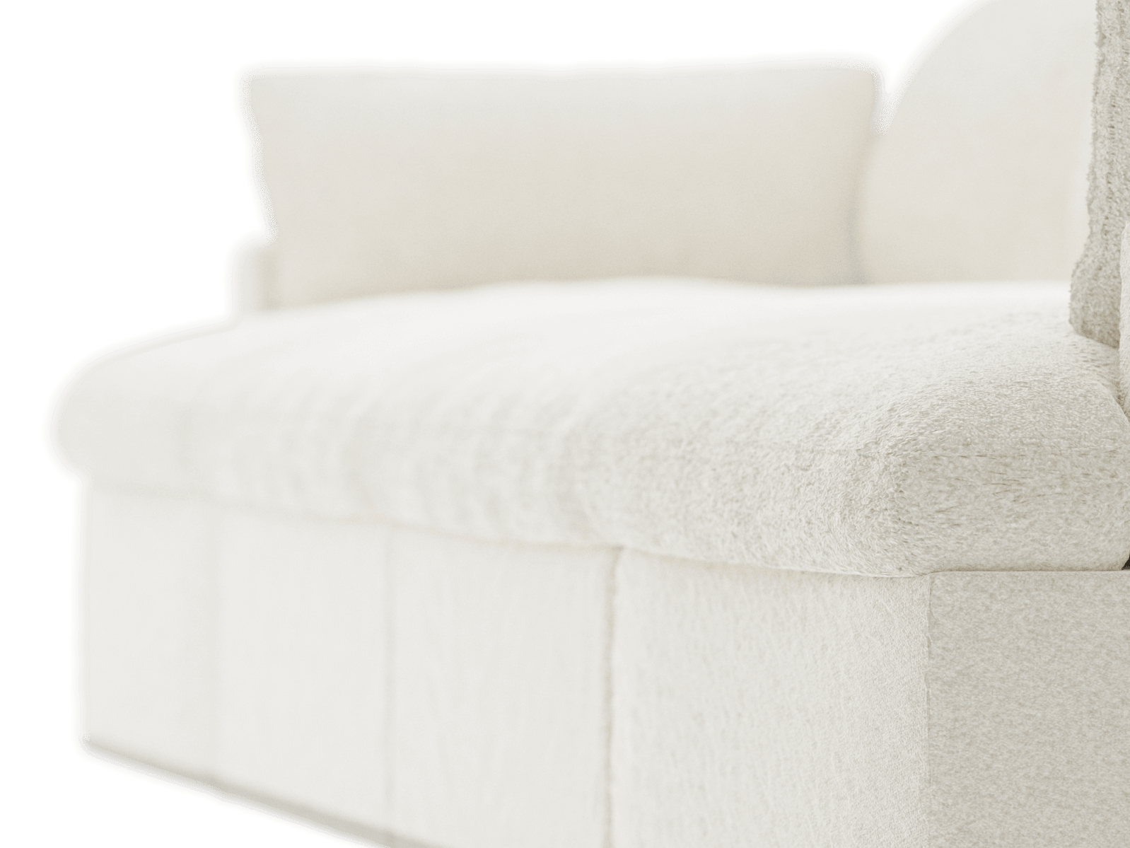 Retreat Boucle Ivory Modular Sofa - 4 Piece color Boucle Ivory