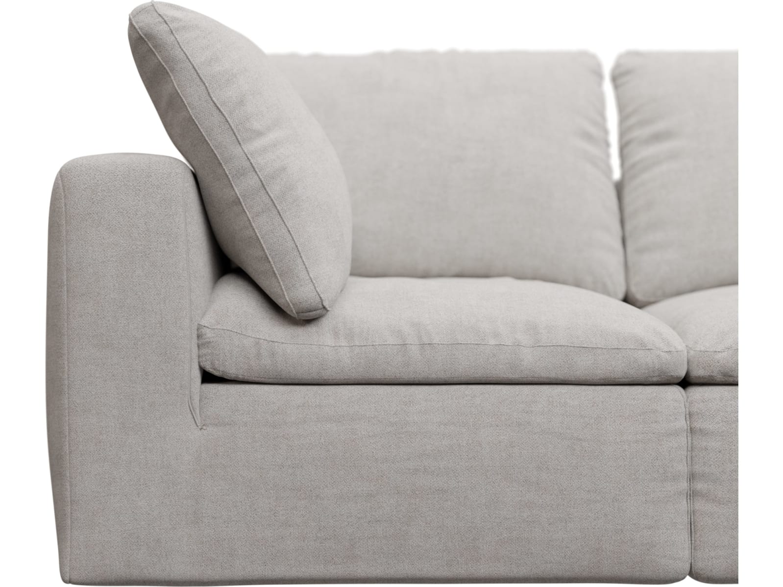 Cloud Avon Mineral Modular Sofa - 3 Piece color Avon Mineral