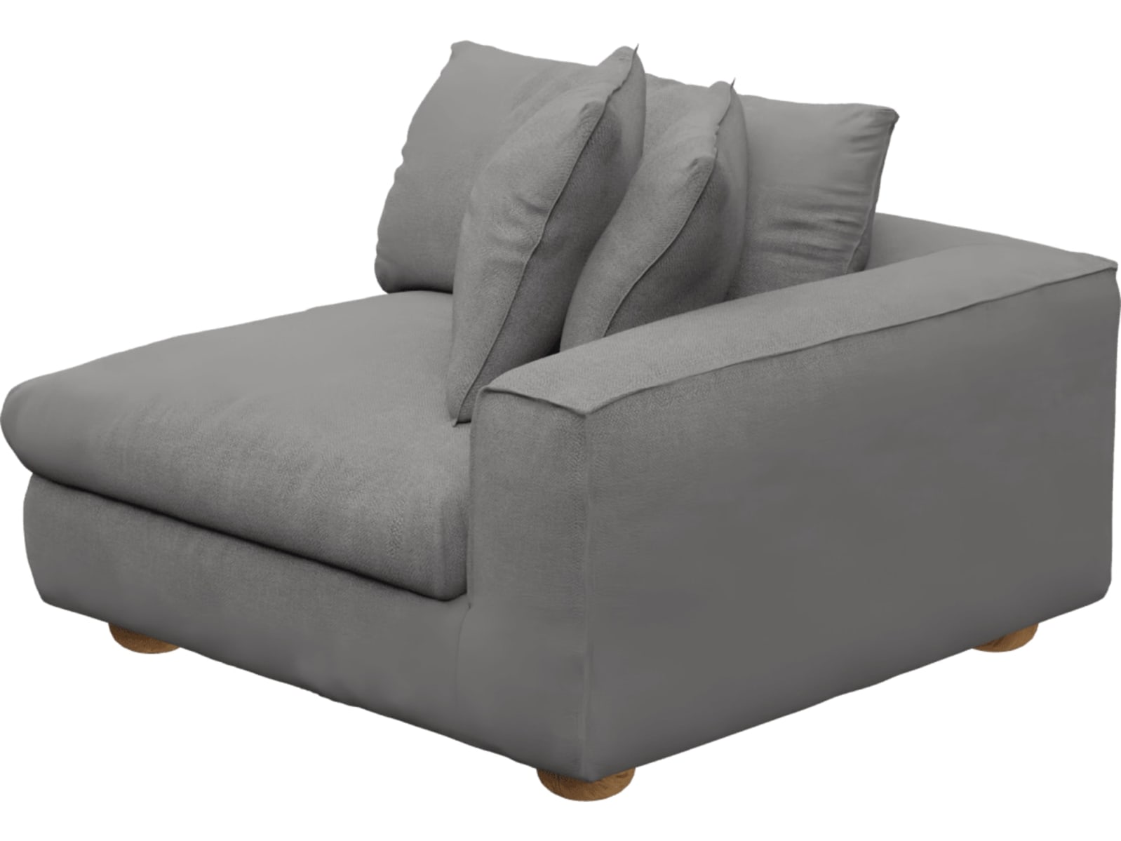 Tully California Slate Right Arm Facing Chair Module color California Slate