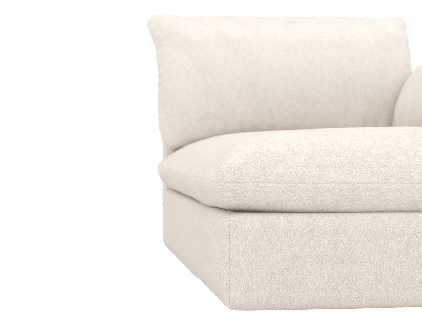 Willow Noa Fog Chaise Right Arm Facing Sofa Module color Noa Fog