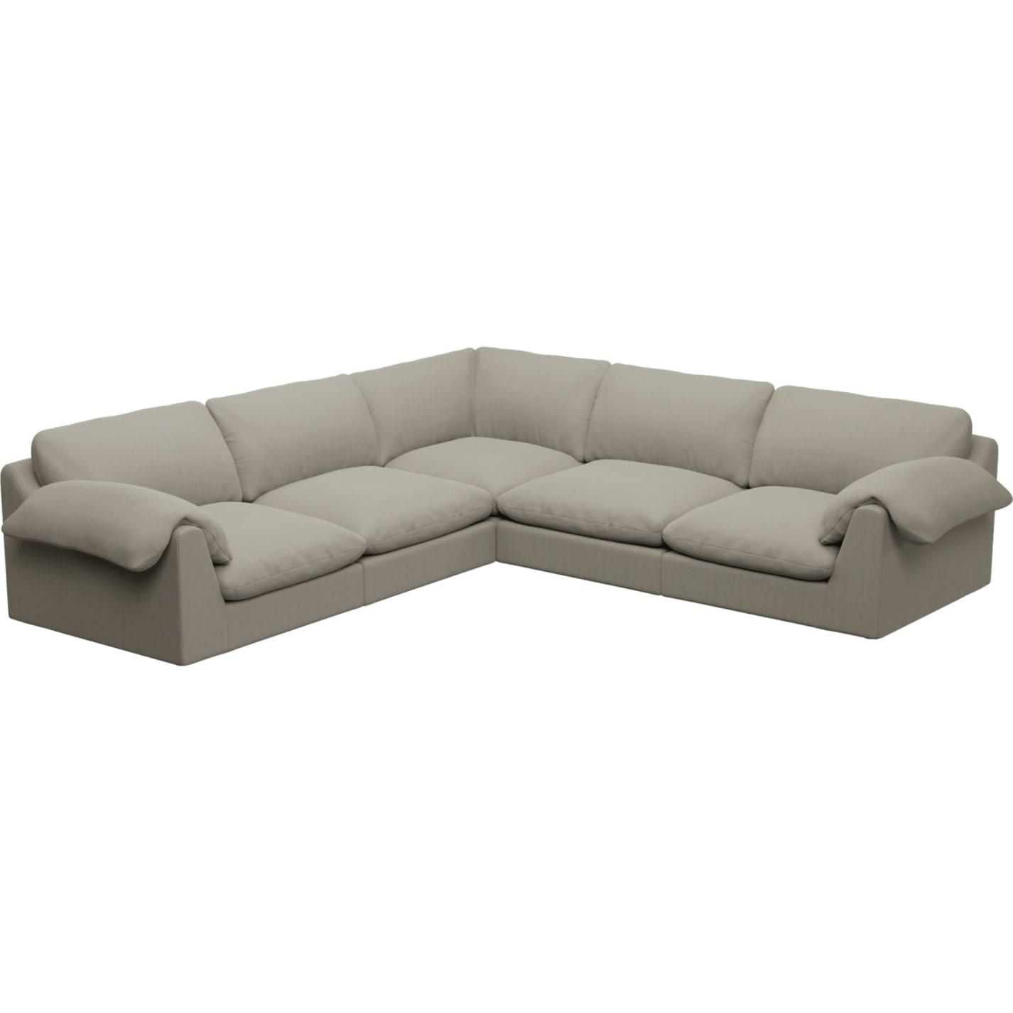 Ludlow Plaza Natural Corner Sofa - 5 Seater color Plaza Natural