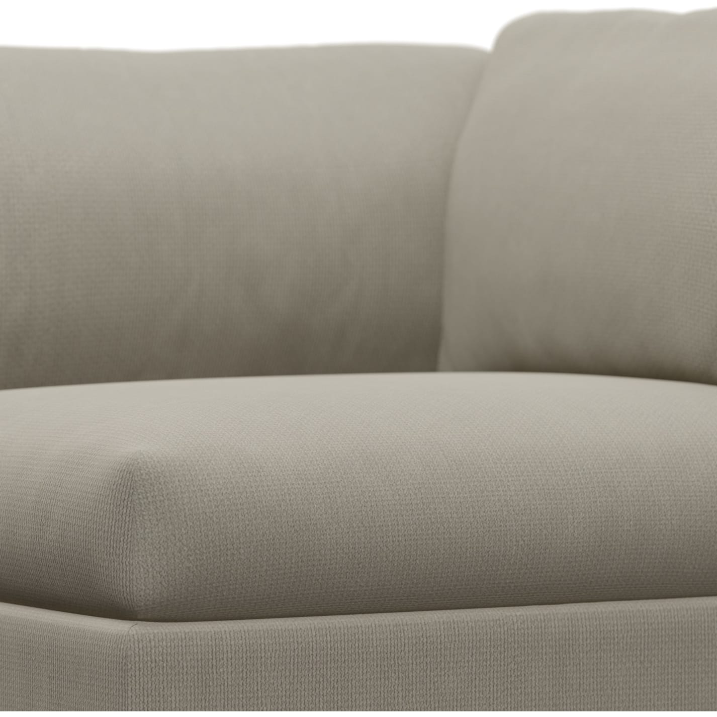Finley Plaza Natural Left Arm Facing Sofa Chair Module color Plaza Natural