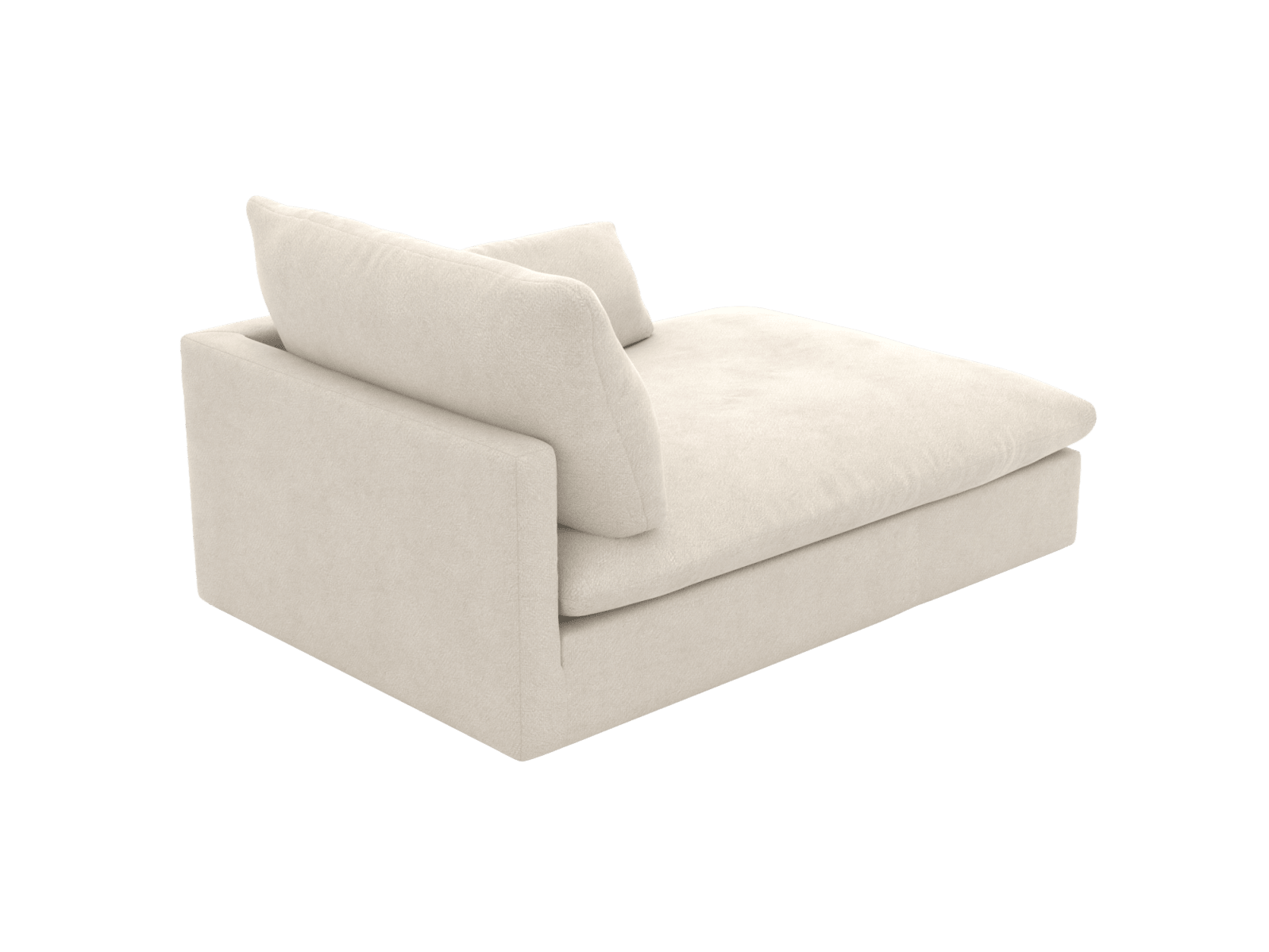 Willow Muse Flax Chaise Right Arm Facing Sofa Module color Muse Flax