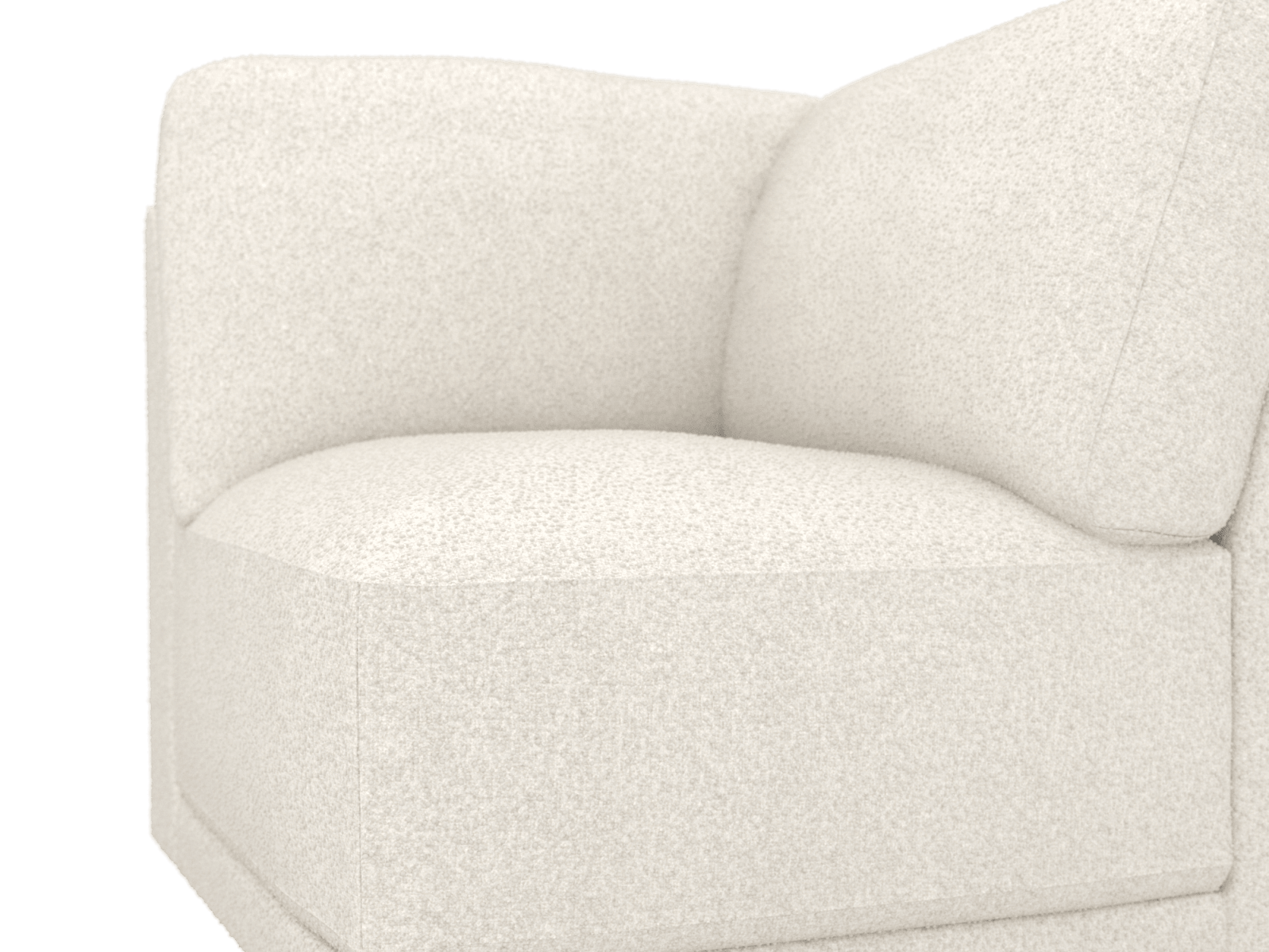 Emily Corner Module Boucle Ivory color Boucle Ivory