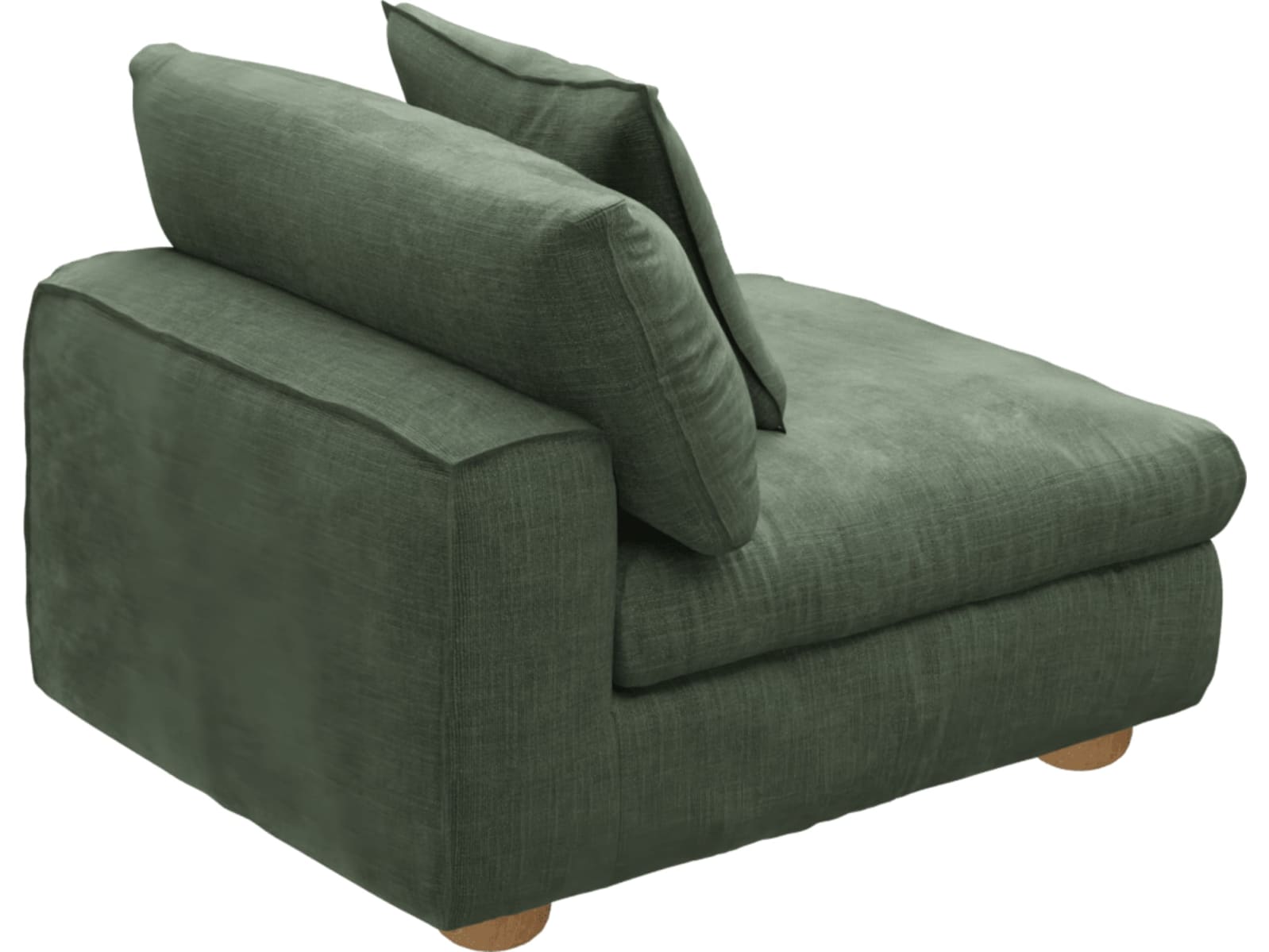 Tully Tribute Dark Jade Armless Sofa Chair Module color Tribute Dark Jade