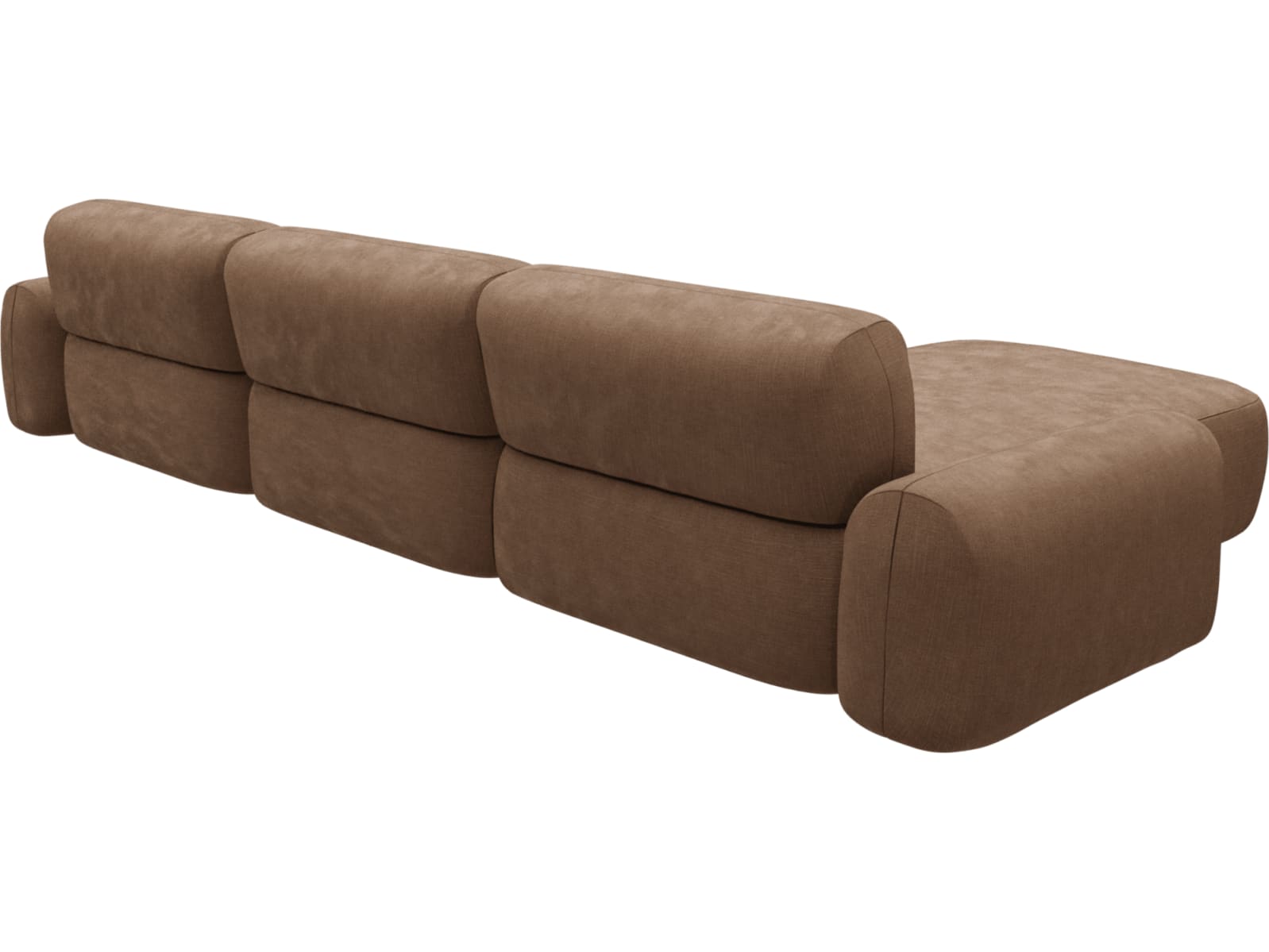 Beckett Tribute Chestnut Chaise Sofa - 3 Seater color Tribute Chestnut