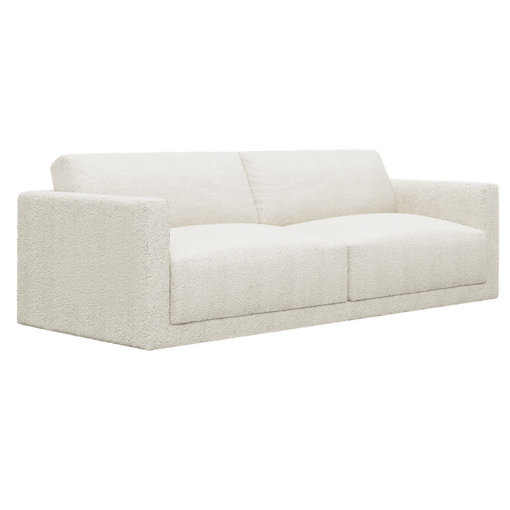 Haven Boucle Ivory Sofa - 3.5 Seater color Boucle Ivory