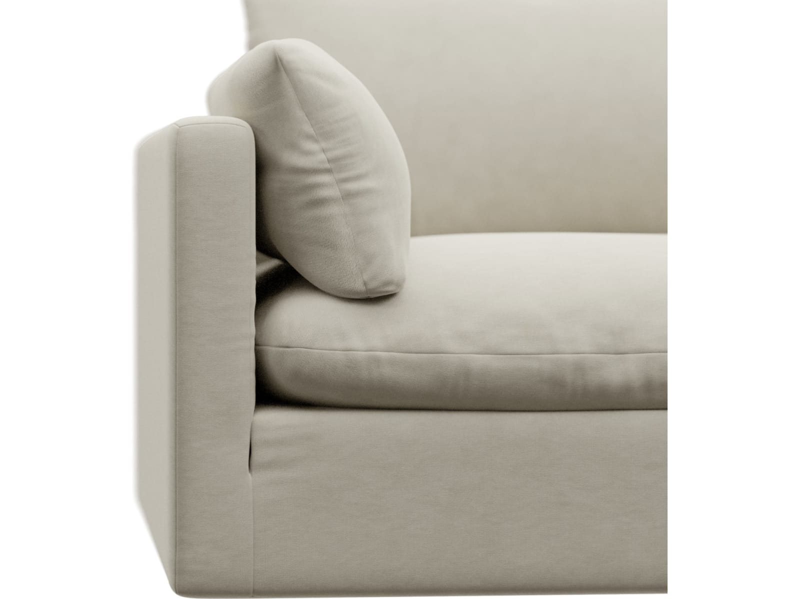 Willow Muse Flax 1 Seat Left Arm Facing Sofa Module color Muse Flax