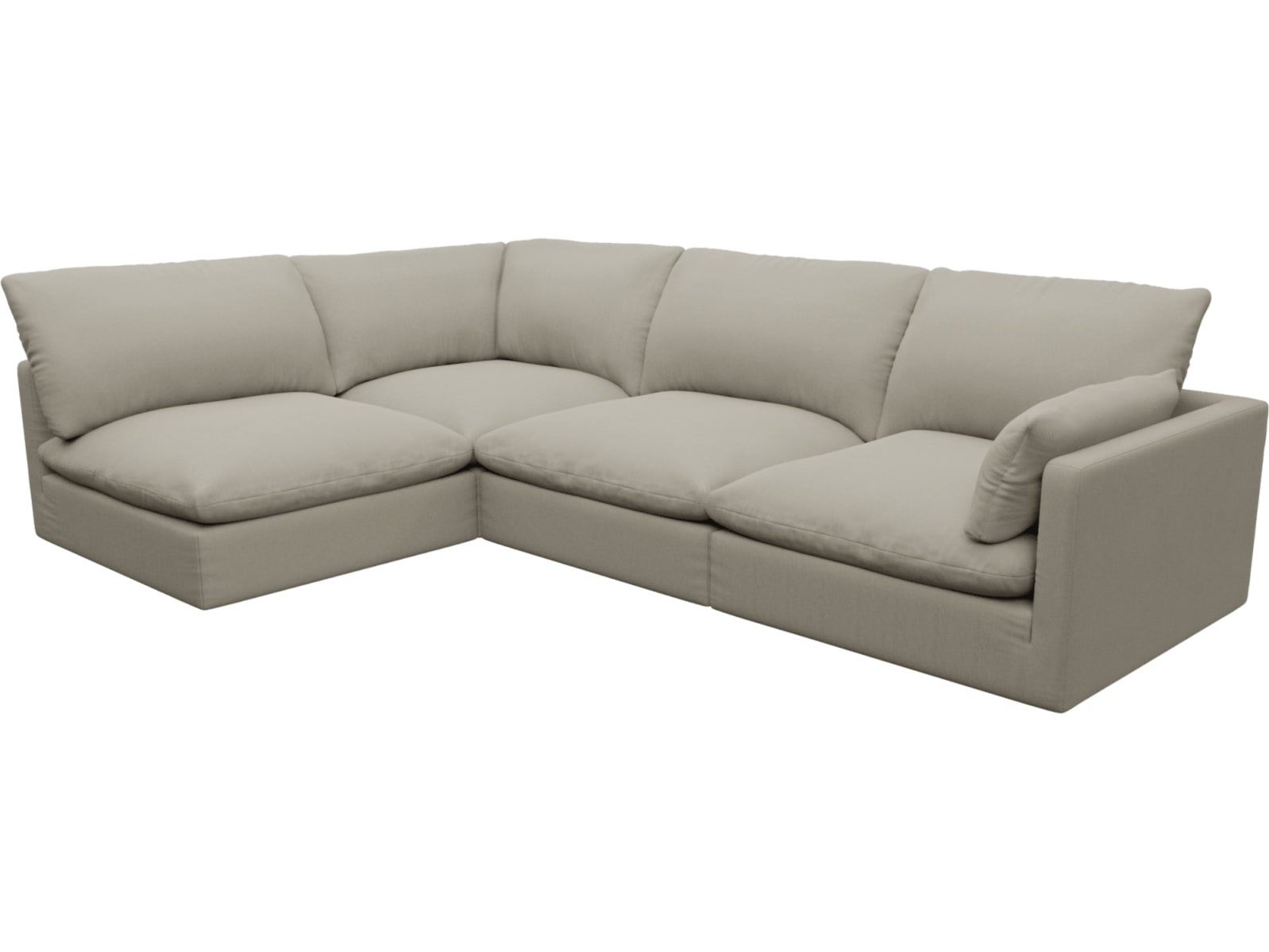Willow Plaza Natural Corner Sofa - 4 Seater LAF Terminal color Plaza Natural