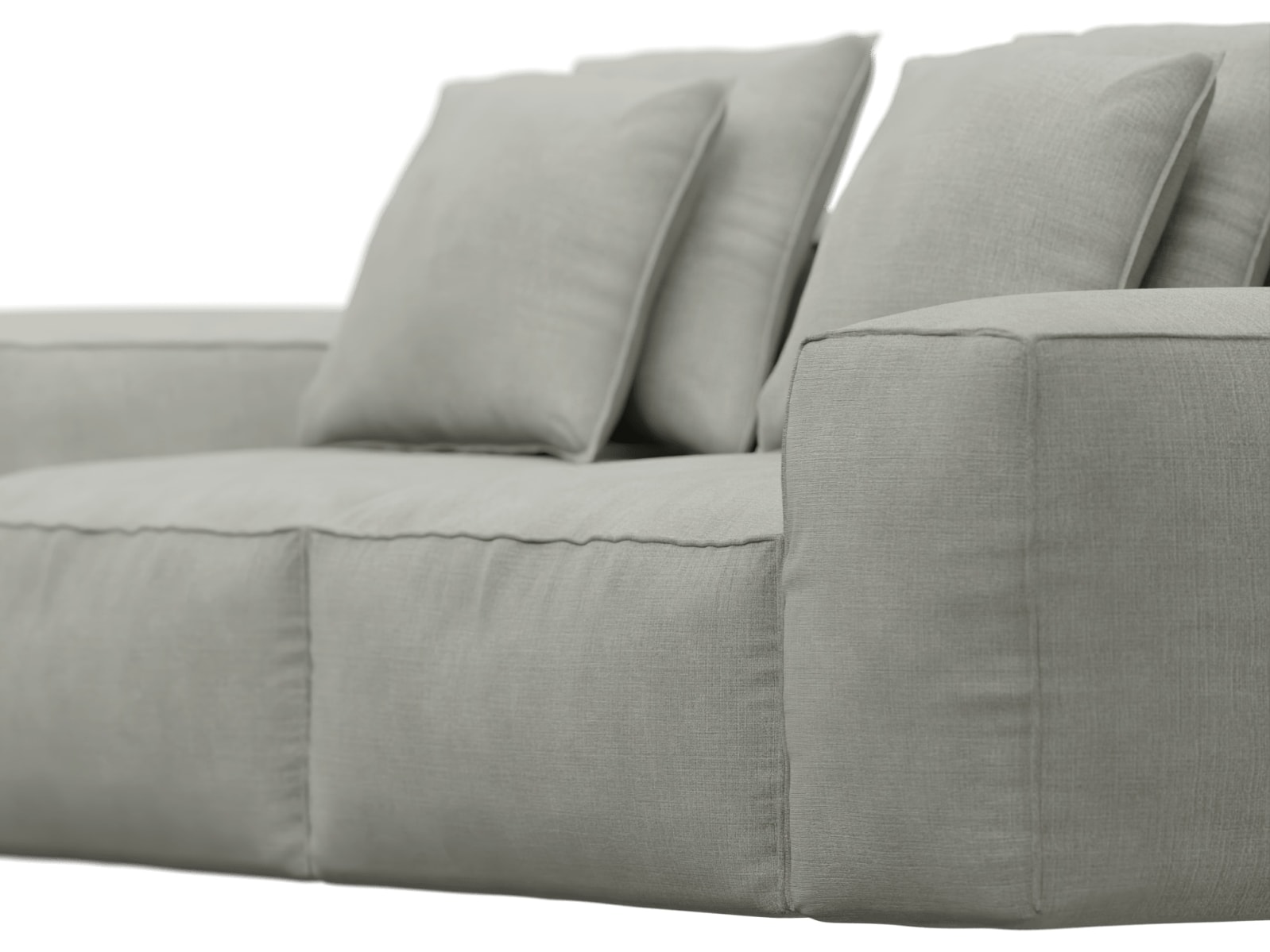 Riley Toorak Pebble Modular Sofa - 2 Seater color Toorak Pebble