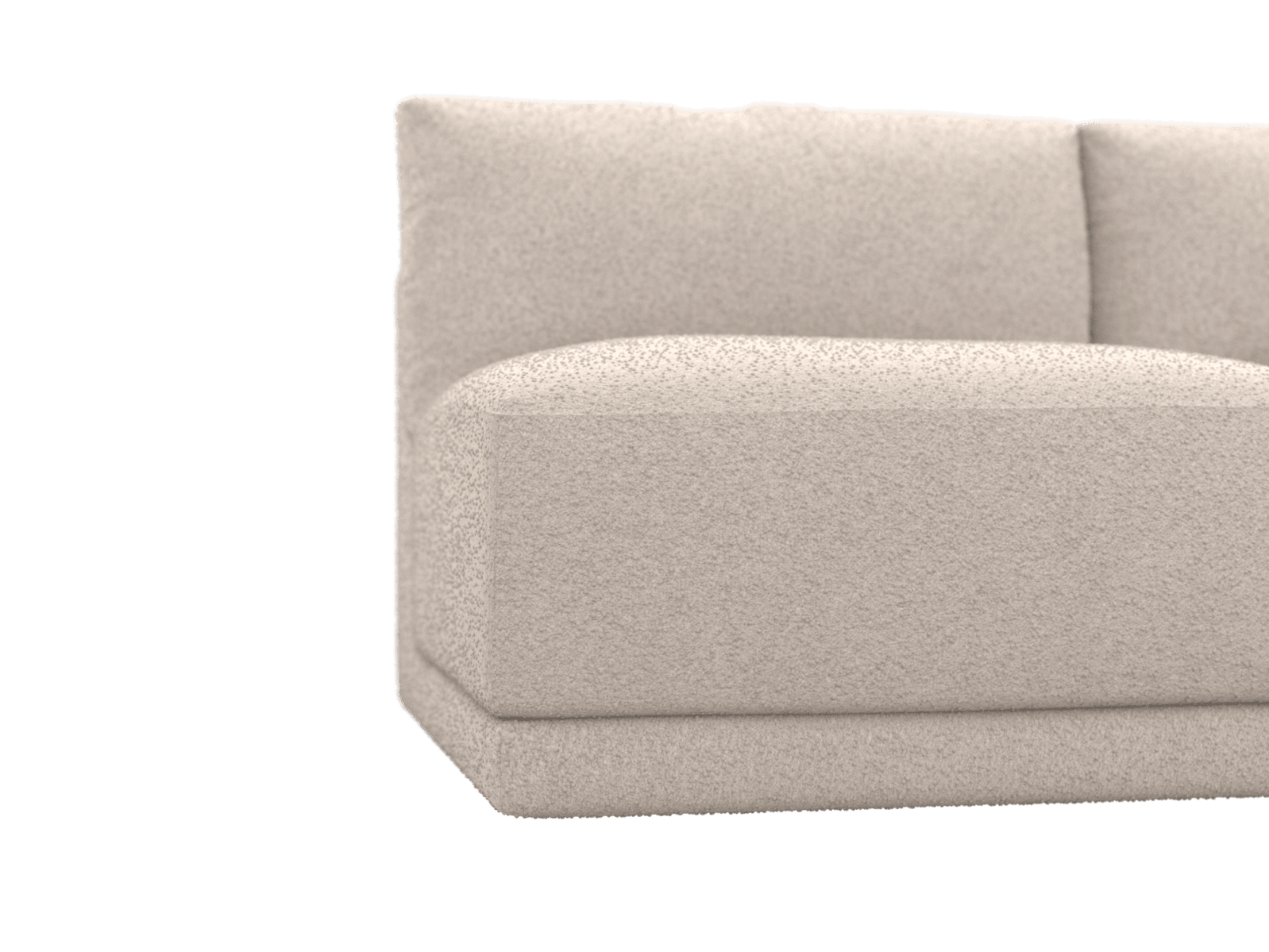 Haven Boucle Pumice 2 Seater Armless Sofa Module color Boucle Pumice