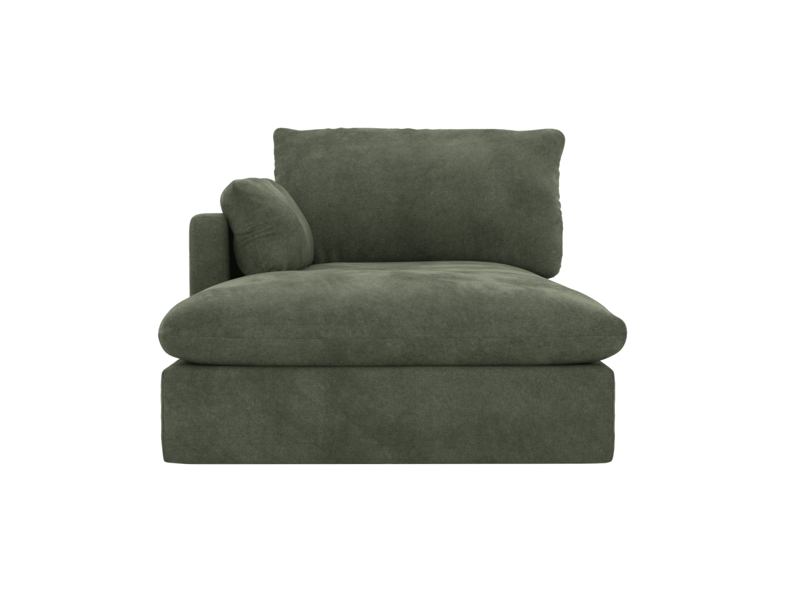 Willow Muse Forest Chaise Left Arm Facing Sofa Module color Muse Forest