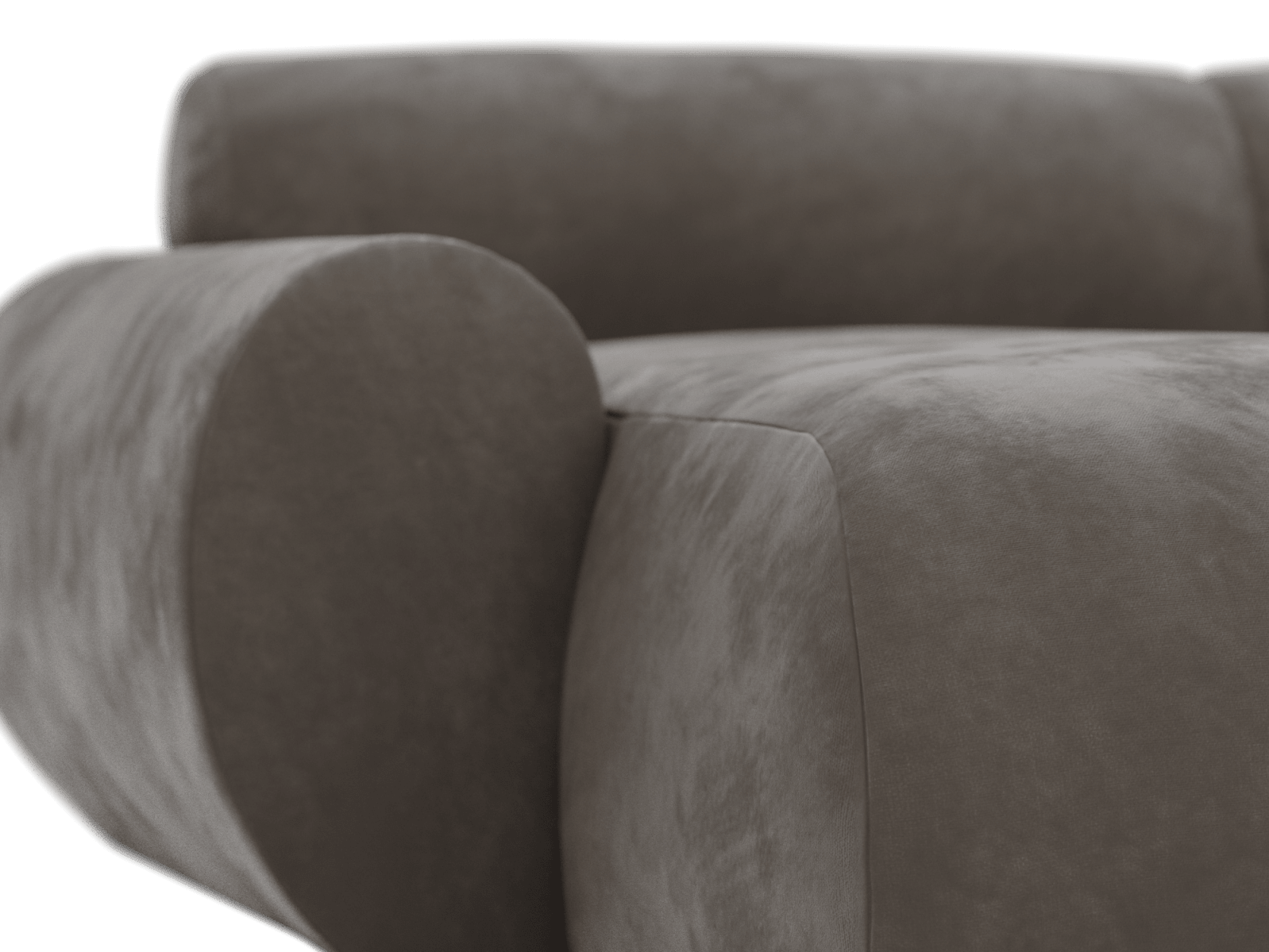 Malmo Muse Mink Chaise Sofa - 3 Seater color Muse Mink