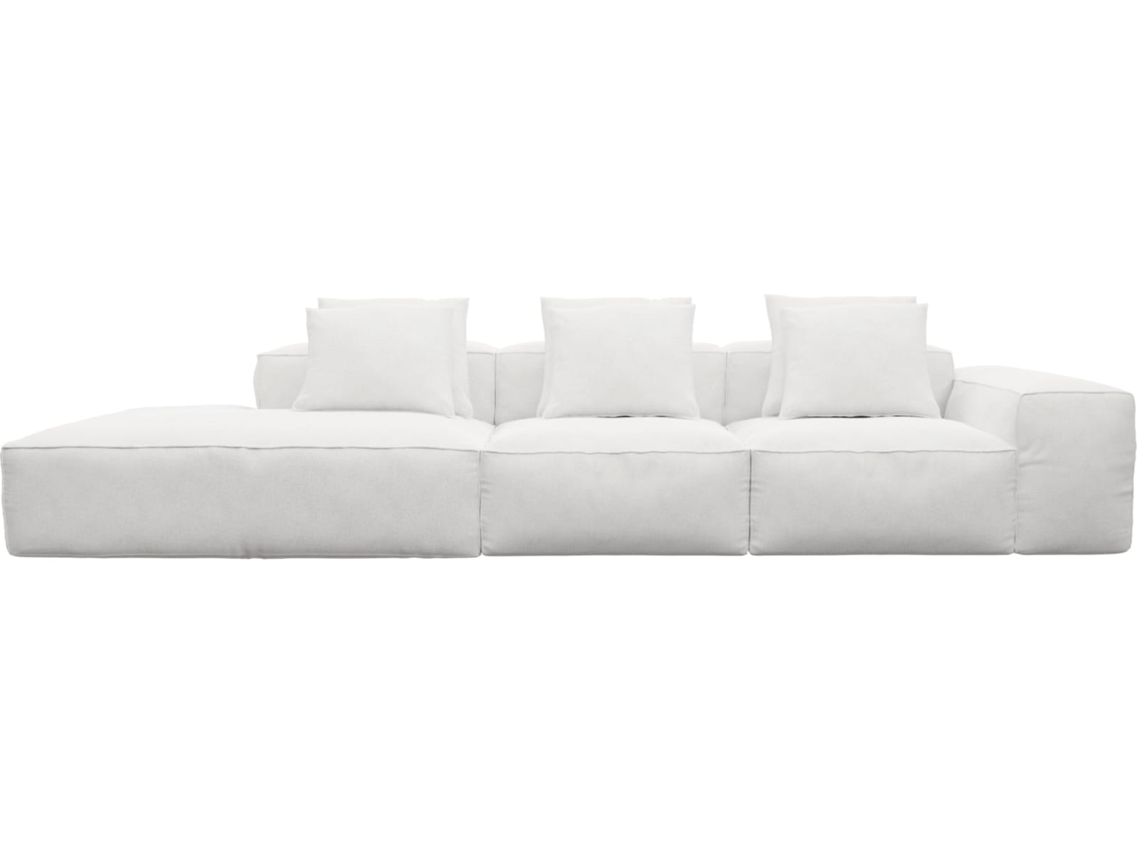 Riley Noa Fog Modular Sofa - 1x Arm, 2x Armless, 1x Left Terminal color Noa Fog