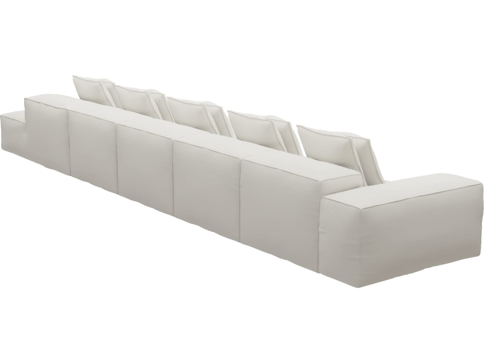 Riley Tribute Ice Modular Sofa - 1x Arm, 4x Armless, 1x Right Terminal color Tribute Ice