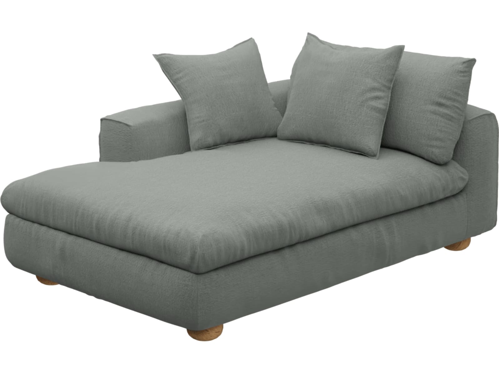 Tully Tribute Storm Chaise Left Arm Facing Module color Tribute Storm