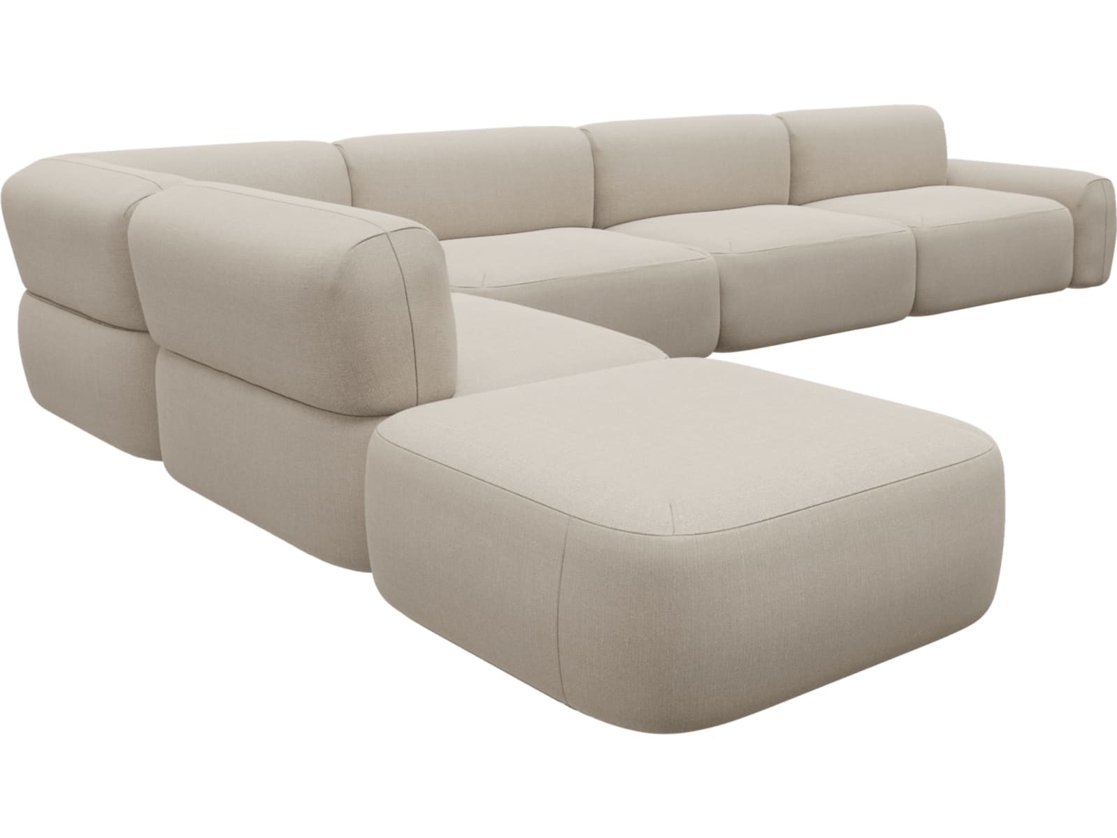 Beckett Santa Fe Sand Modular Sofa - 7 Piece color Santa Fe Sand