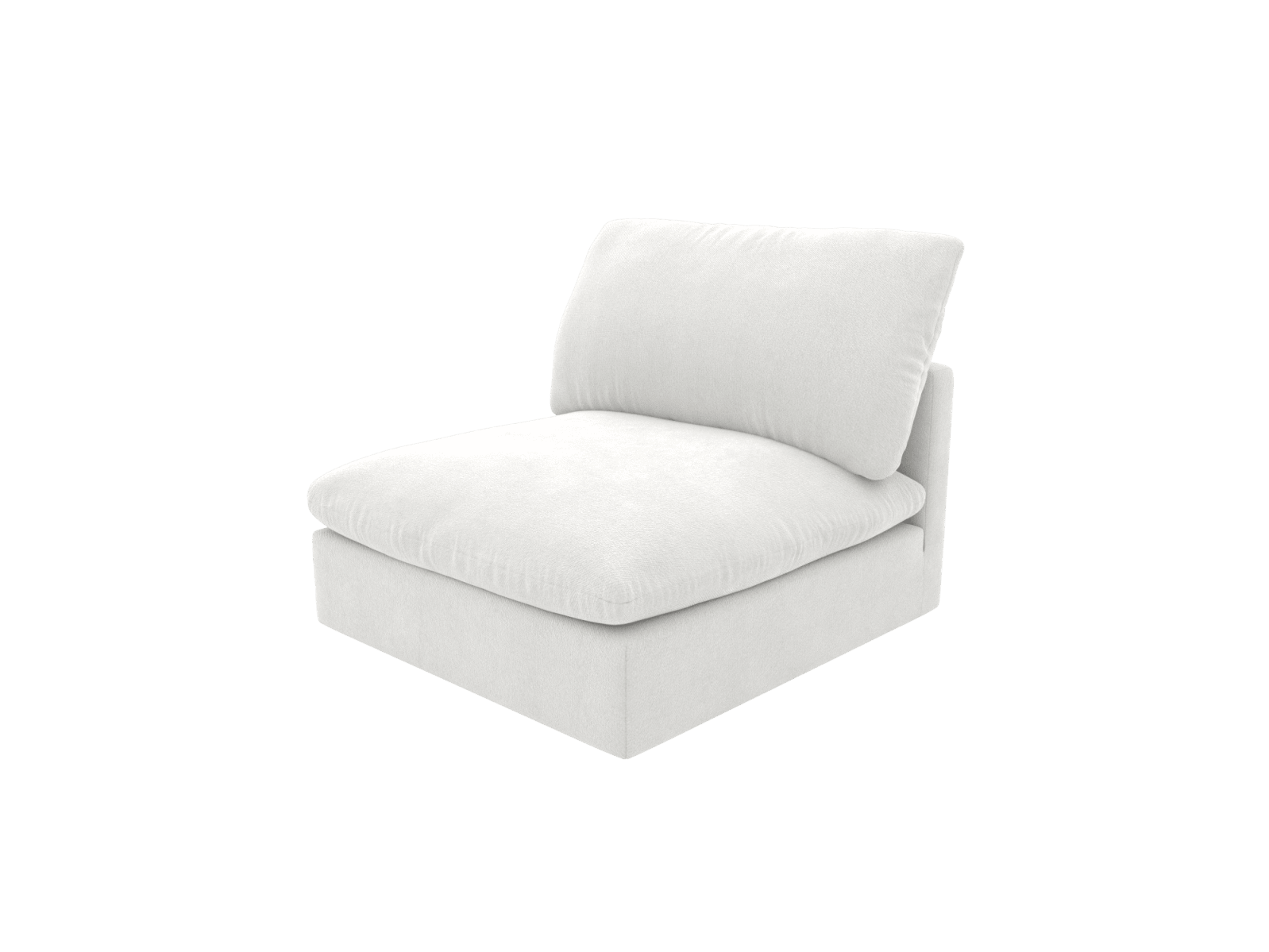 Willow Muse Frost Armless Sofa Module color Muse Frost