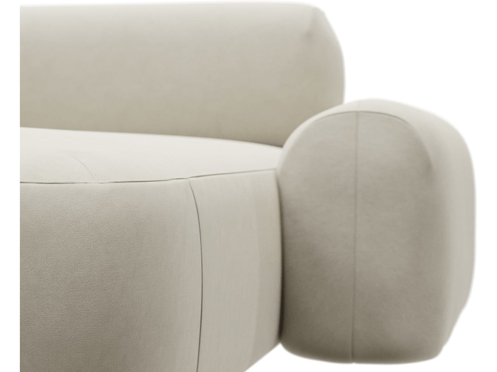Beckett Muse Flax Chaise Sofa - 3 Seater color Muse Flax