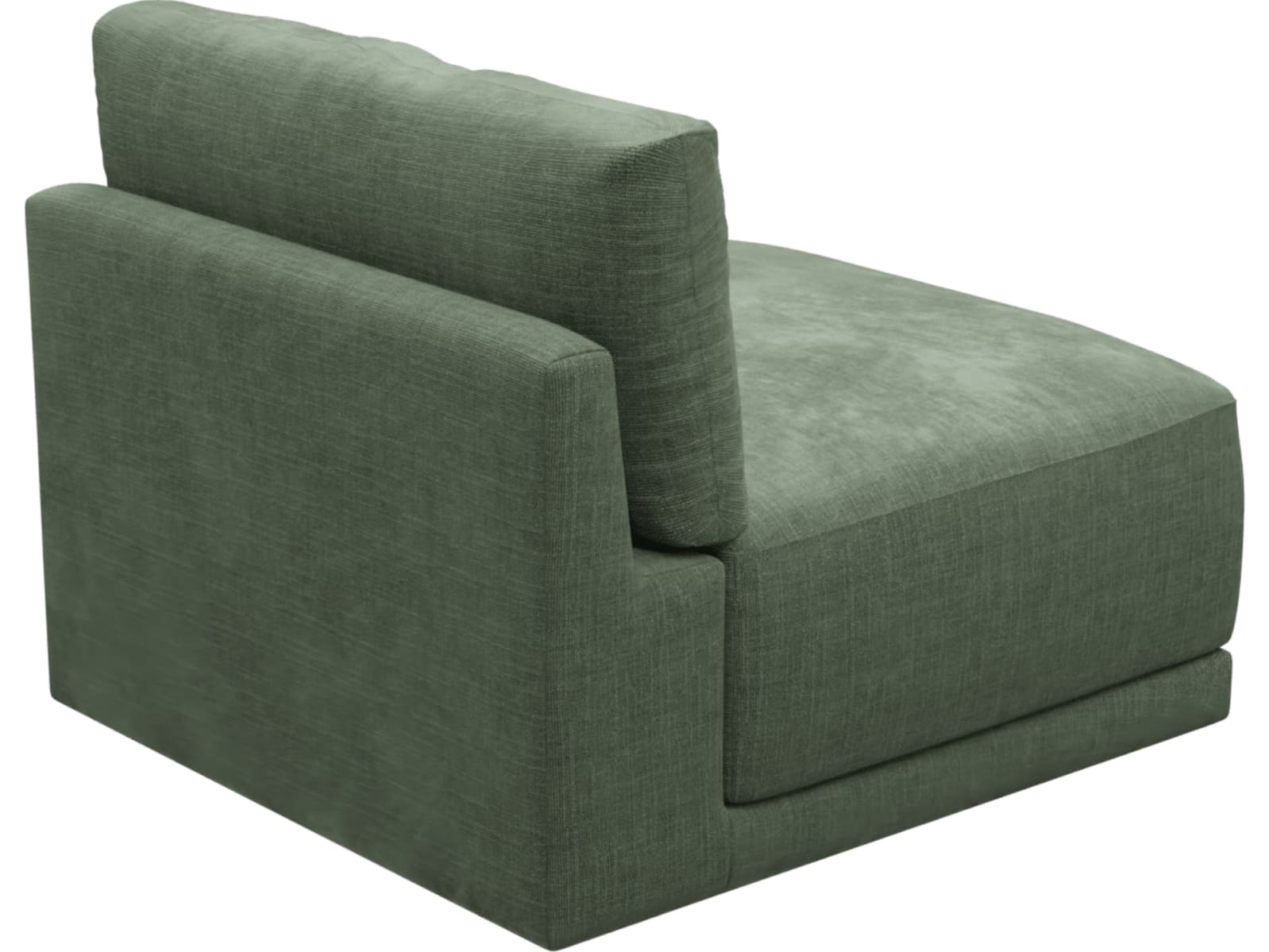 Haven Tribute Dark Jade Armless Sofa Chair Module color Tribute Dark Jade