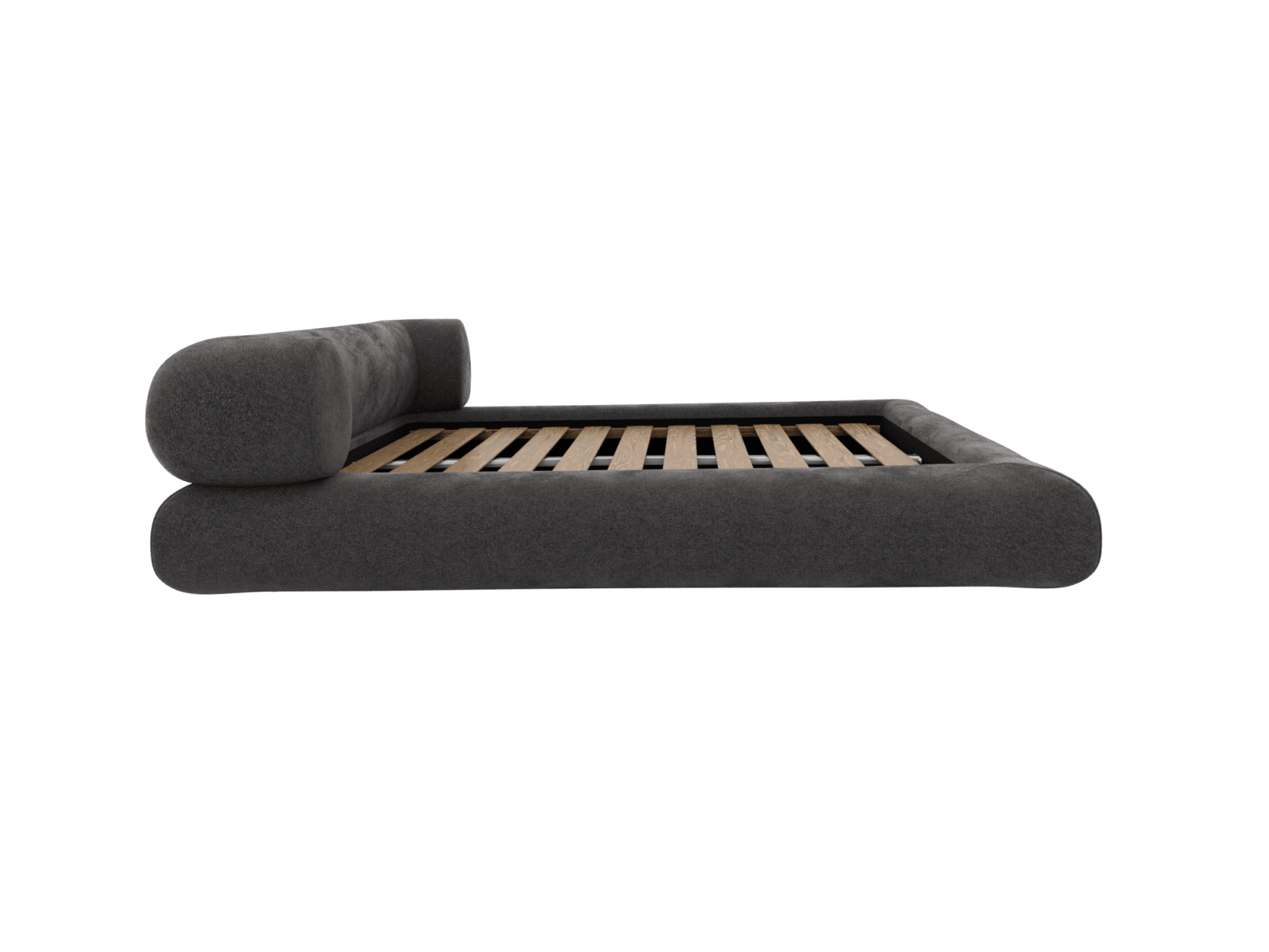 Frankie Bed California Charcoal King color California Charcoal
