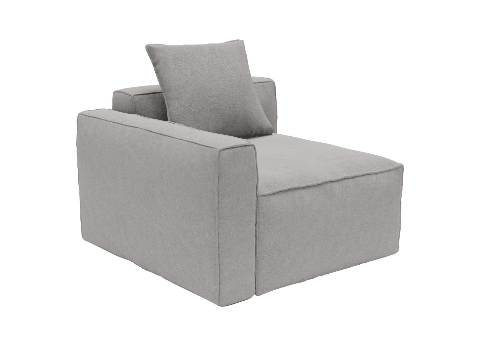 Riley Apt View Steel Left Arm Facing Chair Module color View Steel