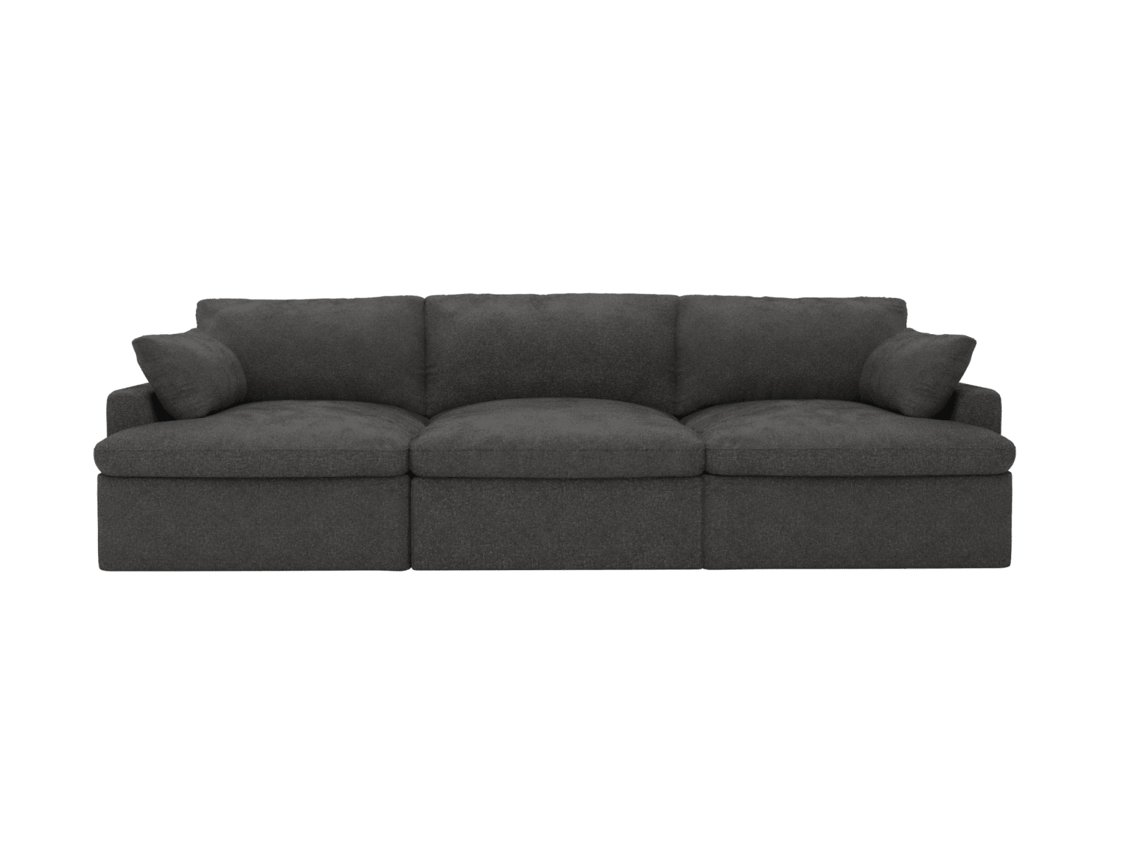 Retreat California Charcoal Modular Sofa - 3 Piece color California Charcoal
