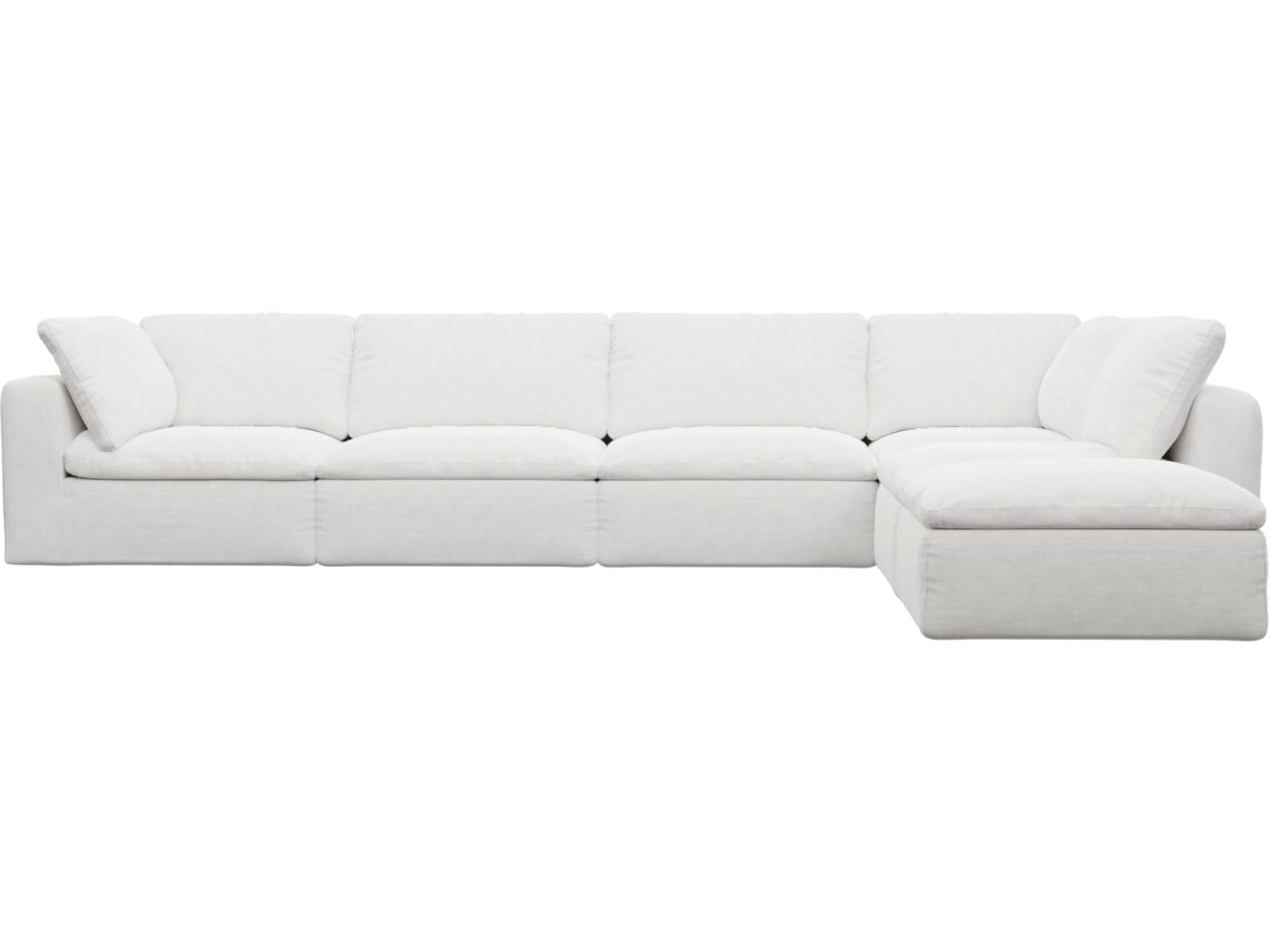 Cloud Deep Noa Fog Modular Sofa - 6 Piece color Noa Fog