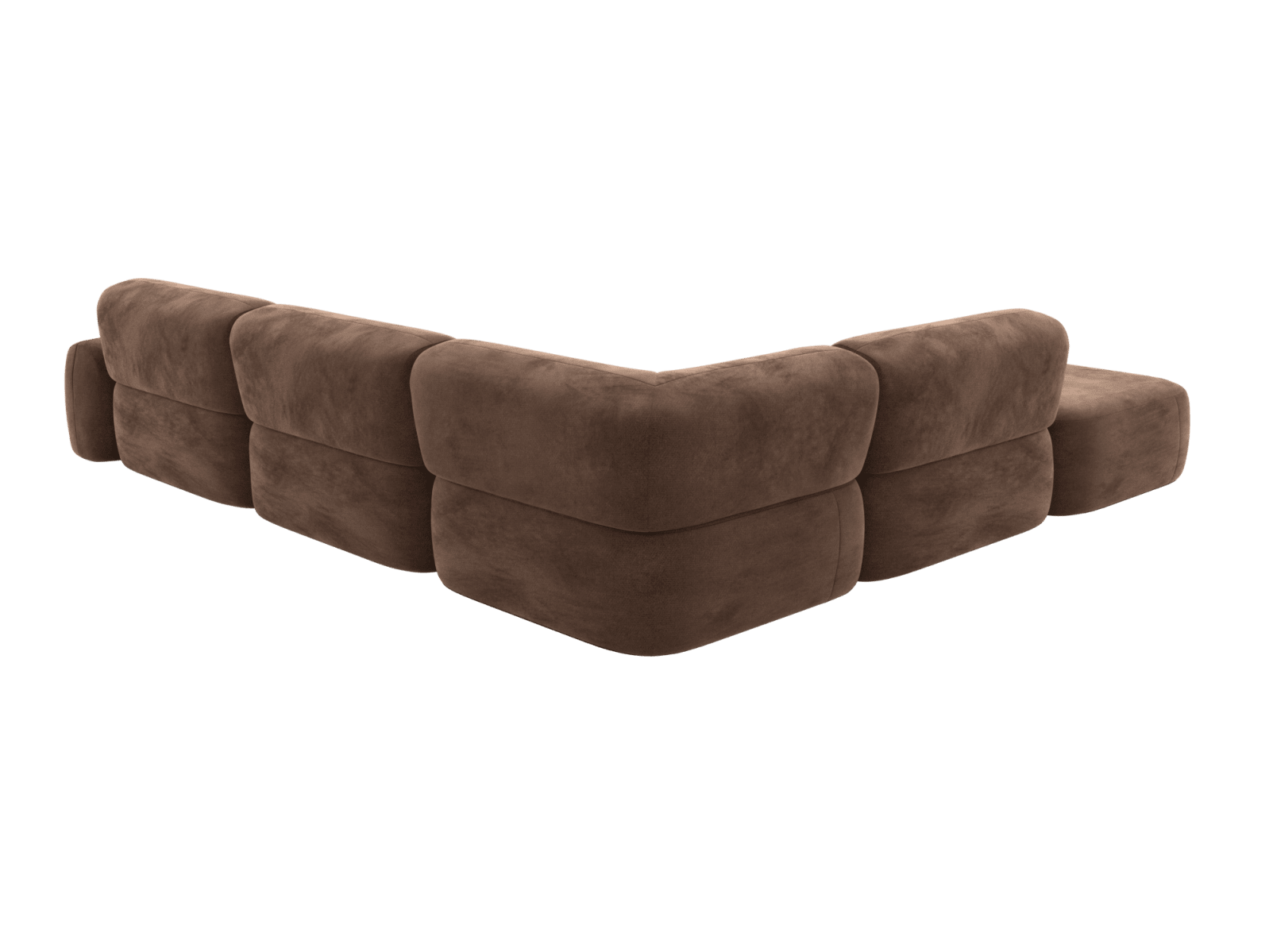 Beckett Muse Chocolate Modular Sofa - 6 Seater color Muse Chocolate