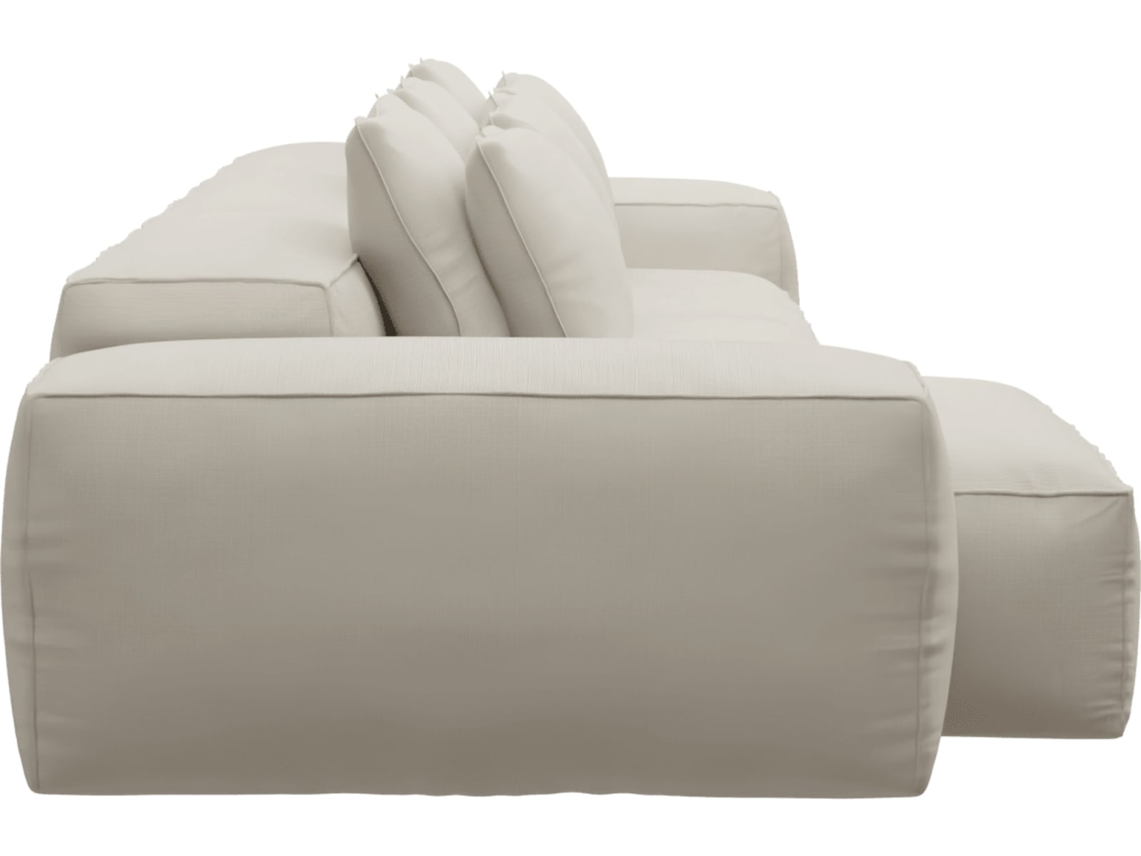 Riley Toorak Pearl Modular Sofa - 3 Seater Chaise color Toorak Pearl