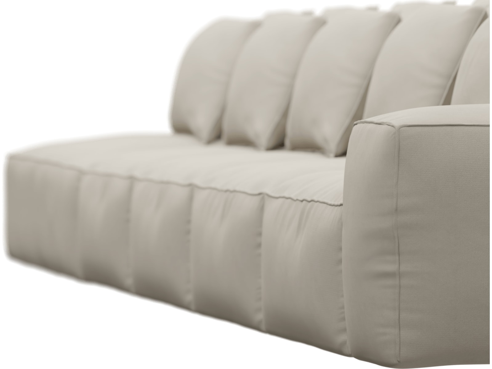 Riley Isla Sea Pearl Modular Sofa - 1x Arm, 4x Armless, 1x Left Terminal color Isla Sea Pearl