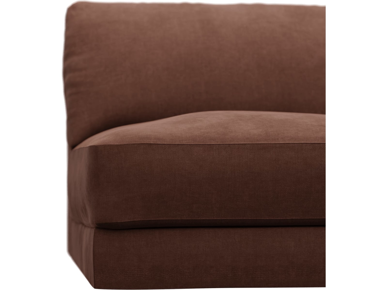 Monica Muse Rust Right Arm Facing Chair Module color Muse Rust