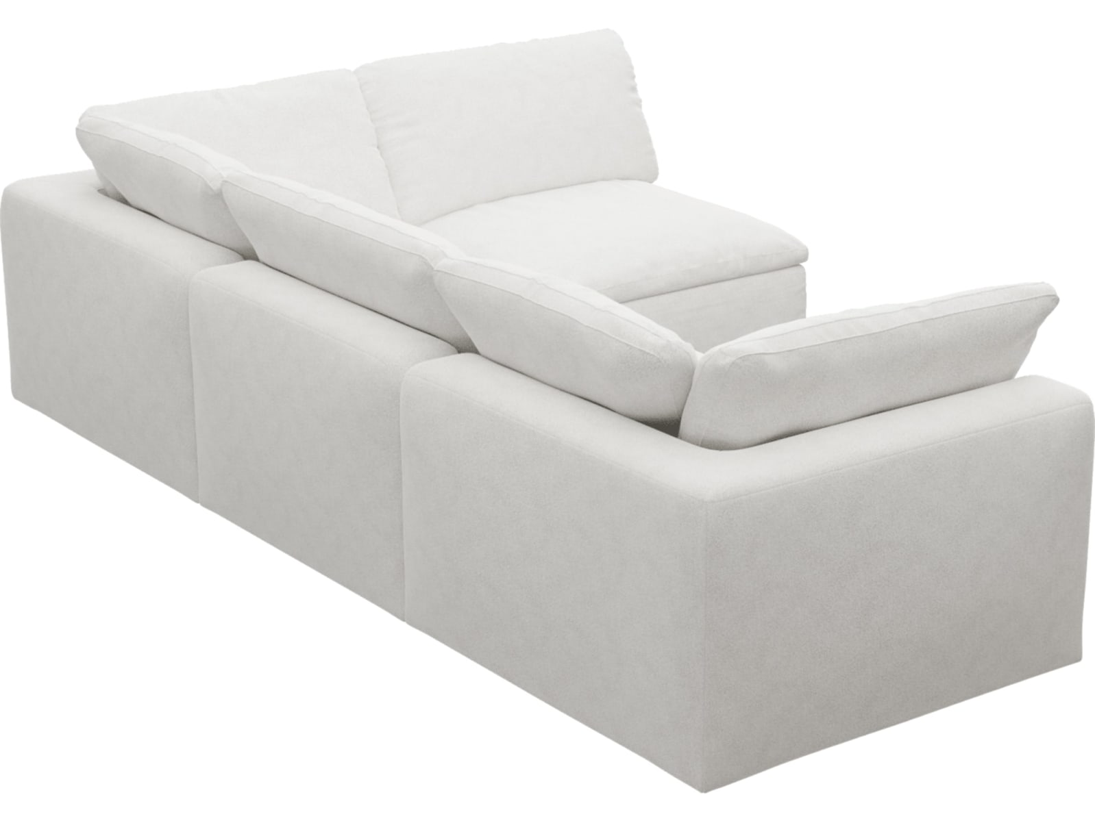 Cloud Deep Noa Fog Modular Sofa - 4 Piece color Noa Fog