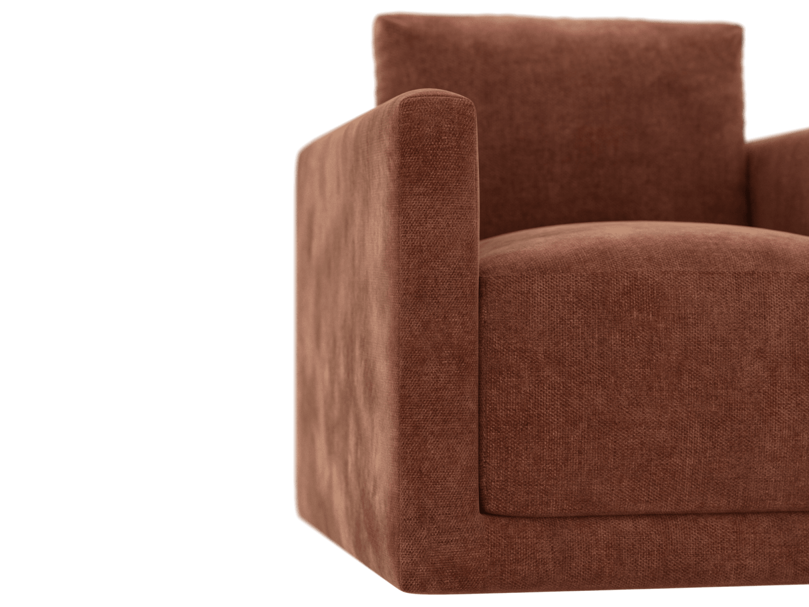 Haven Muse Rust Swivel Chair color Muse Rust