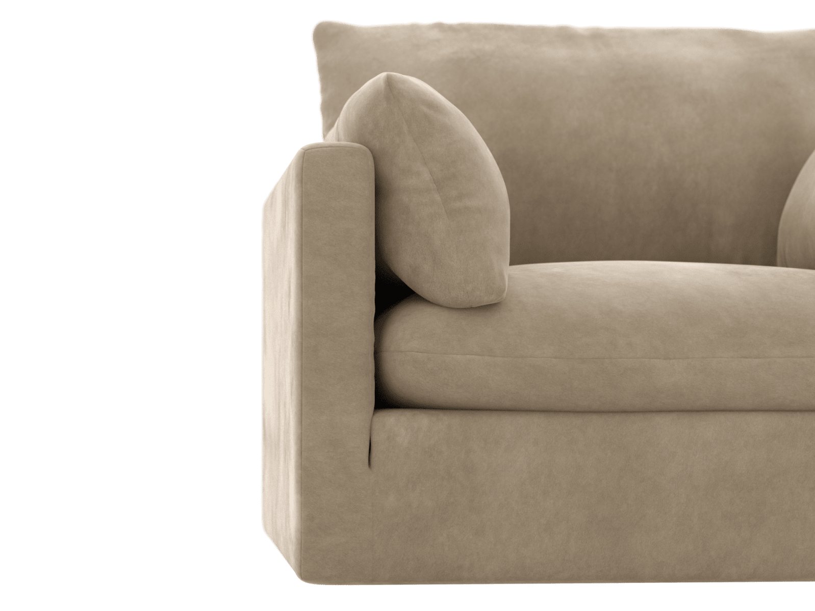 Willow Muse Soft Brown Armchair color Muse Soft Brown