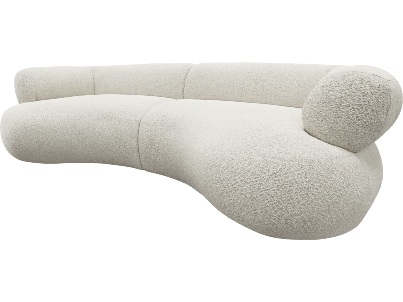 Colette Boucle Ivory Sofa - 3 Seater color Boucle Ivory