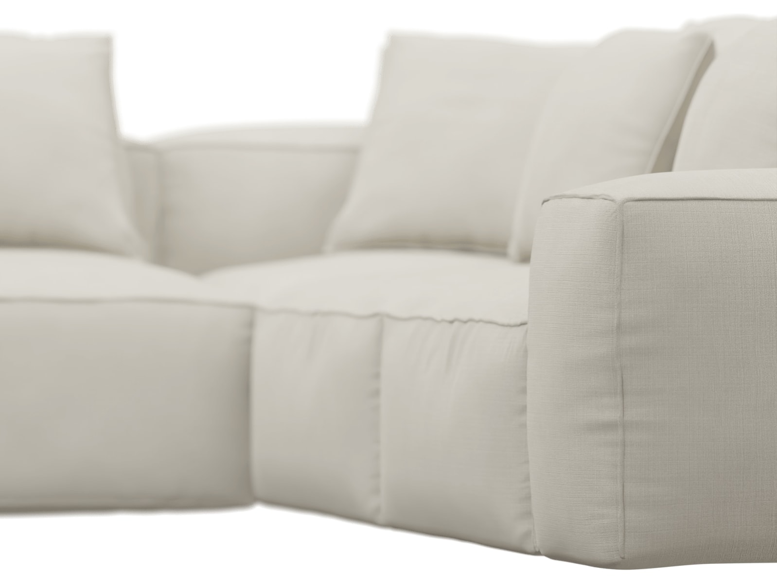 Riley Toorak Pearl Modular Sofa - Arm, 2x Armless, Corner, Left Terminal color Toorak Pearl