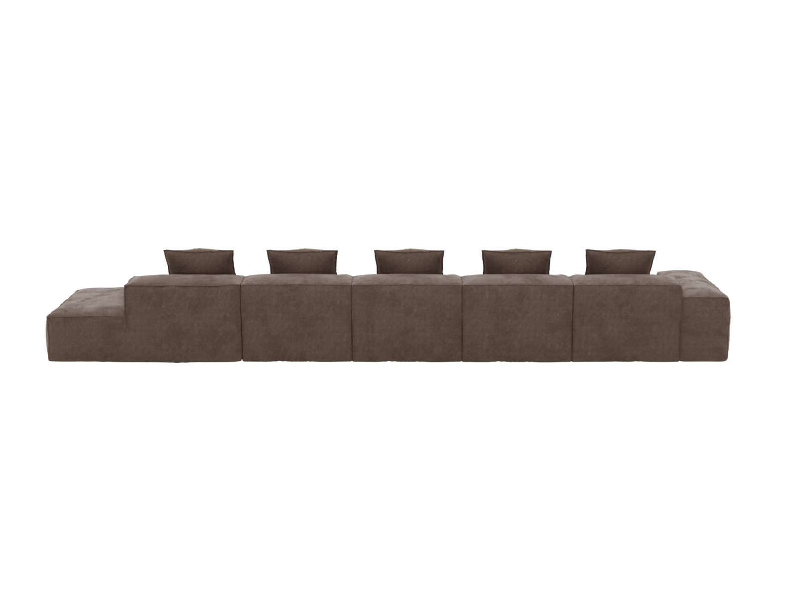 Riley Muse Mink 6 Seater Terminal Right Modular Sofa color Muse Mink