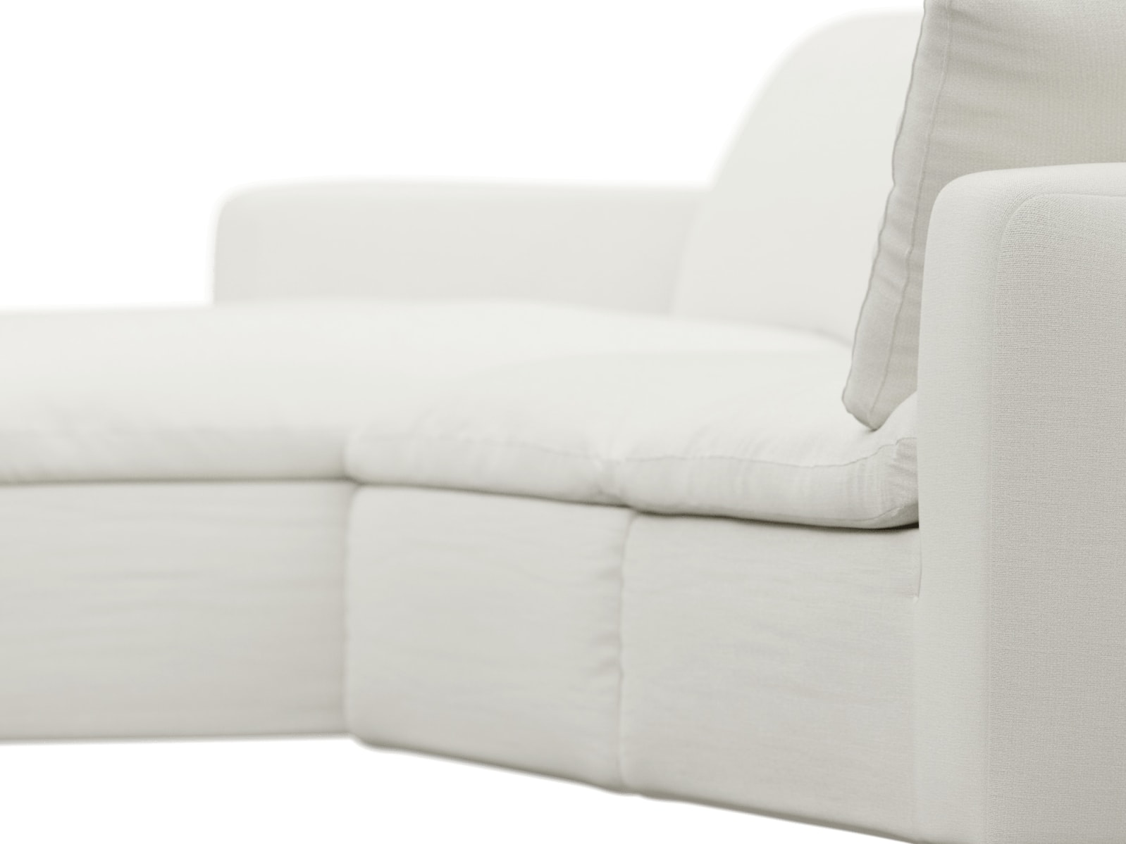 Cloud Deep Tribute Shell Modular Sofa - 3 Seater Chaise color Tribute Shell
