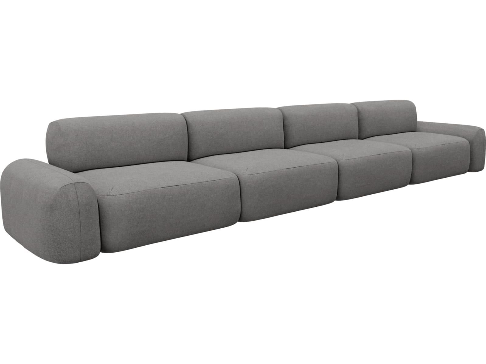 Beckett California Slate Modular Sofa - 4 Seater color California Slate