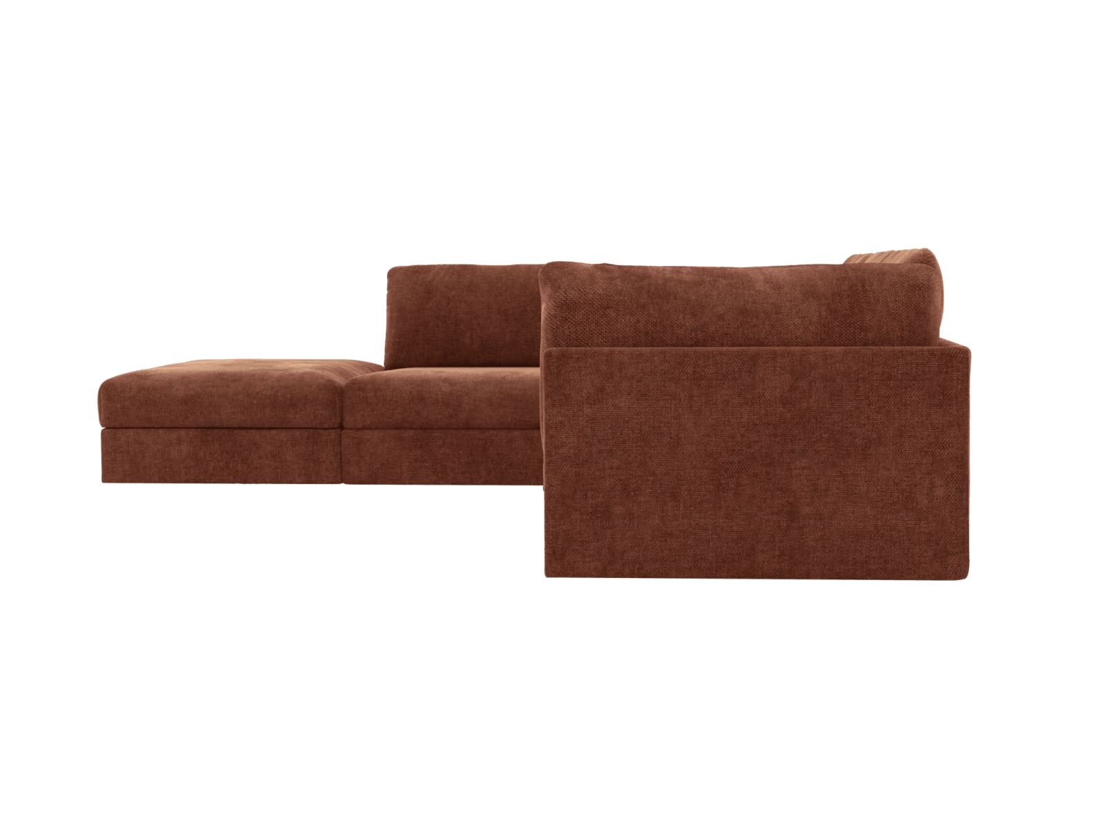 Finley Muse Rust Modular Sofa - 5 Seater LAF Terminal color Muse Rust