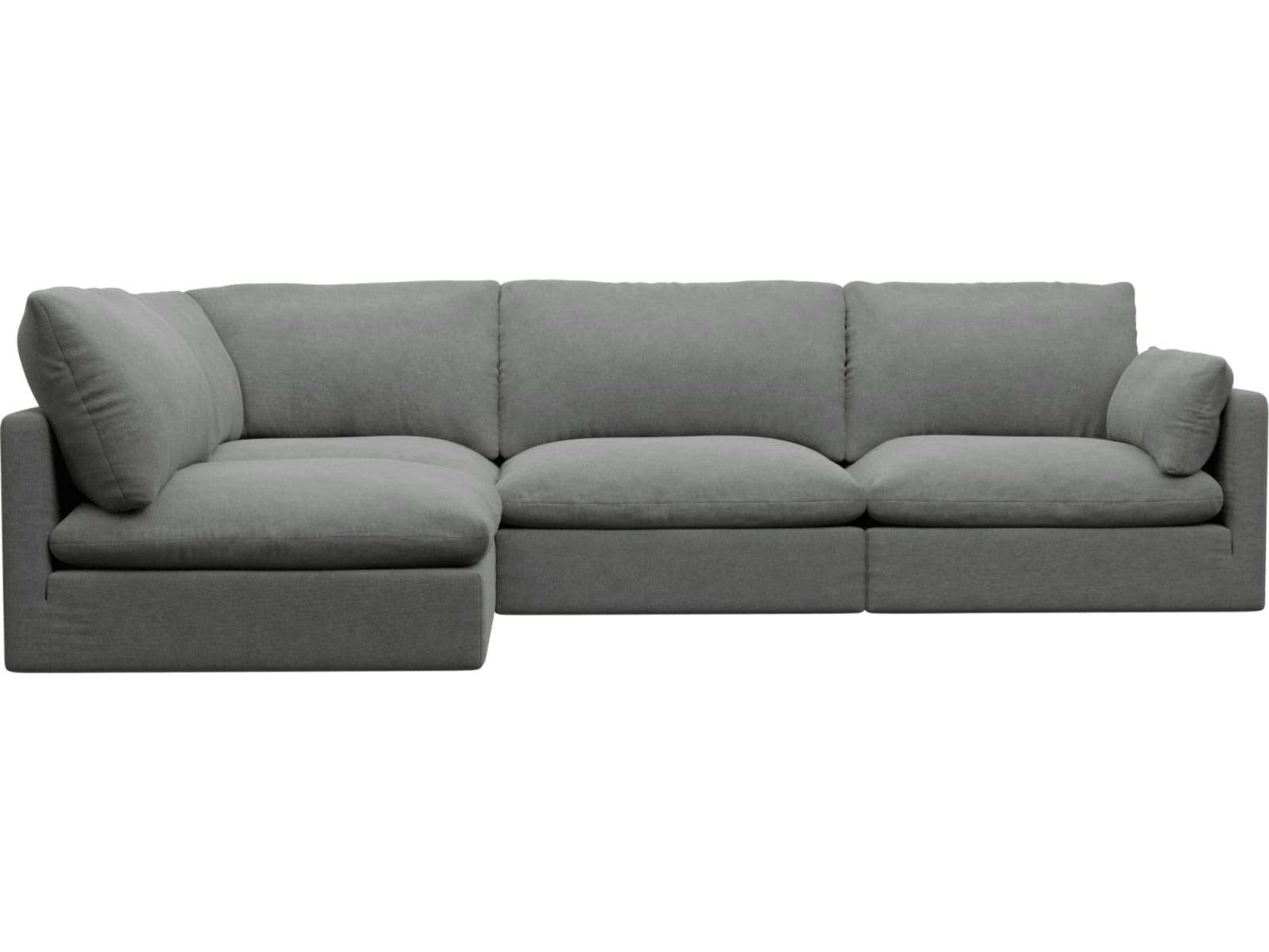 Willow Maya Flint Corner Sofa - 4 Seater LAF Terminal color Maya Flint