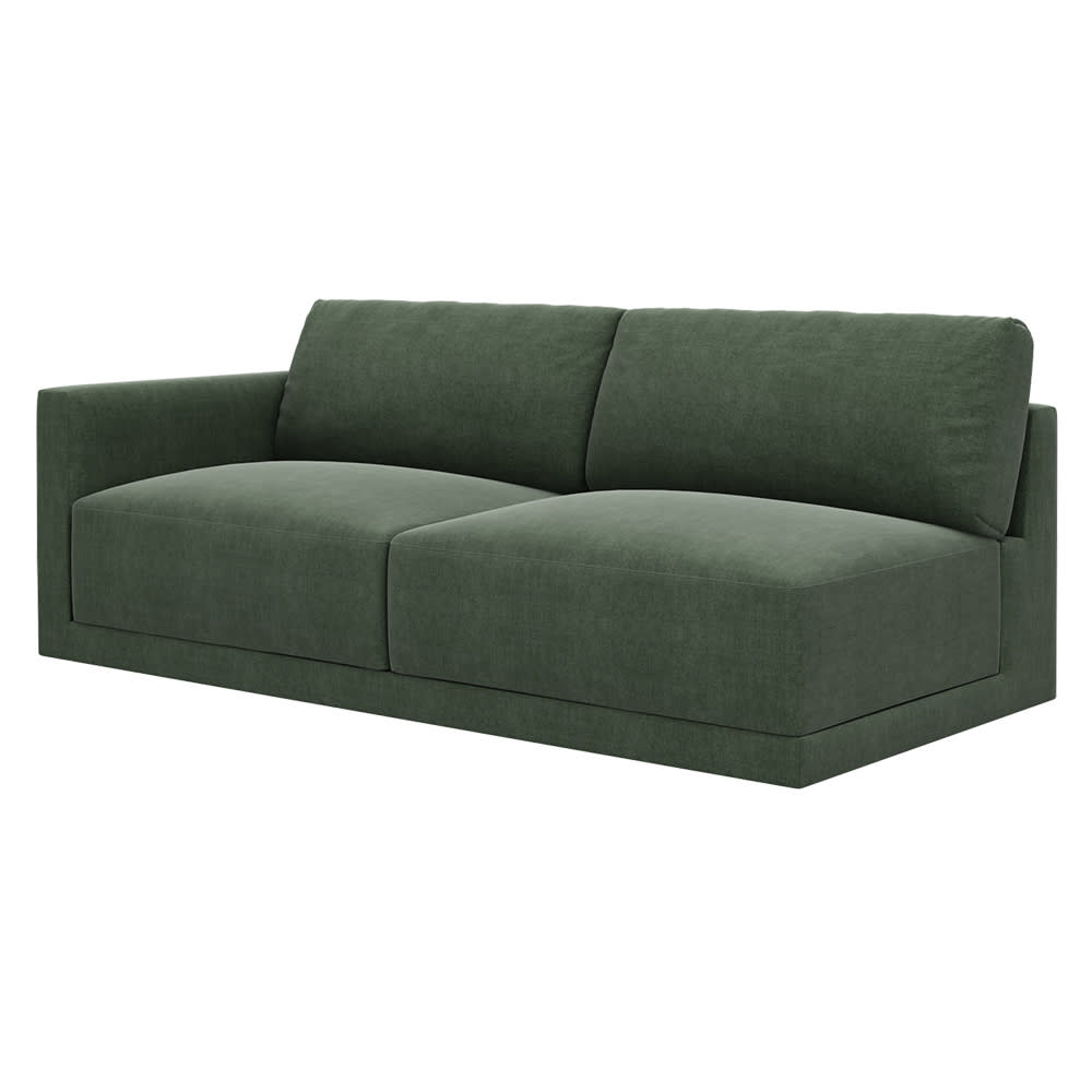 Haven Muse Forest Left Arm Facing 3 Seater Module color Muse Forest
