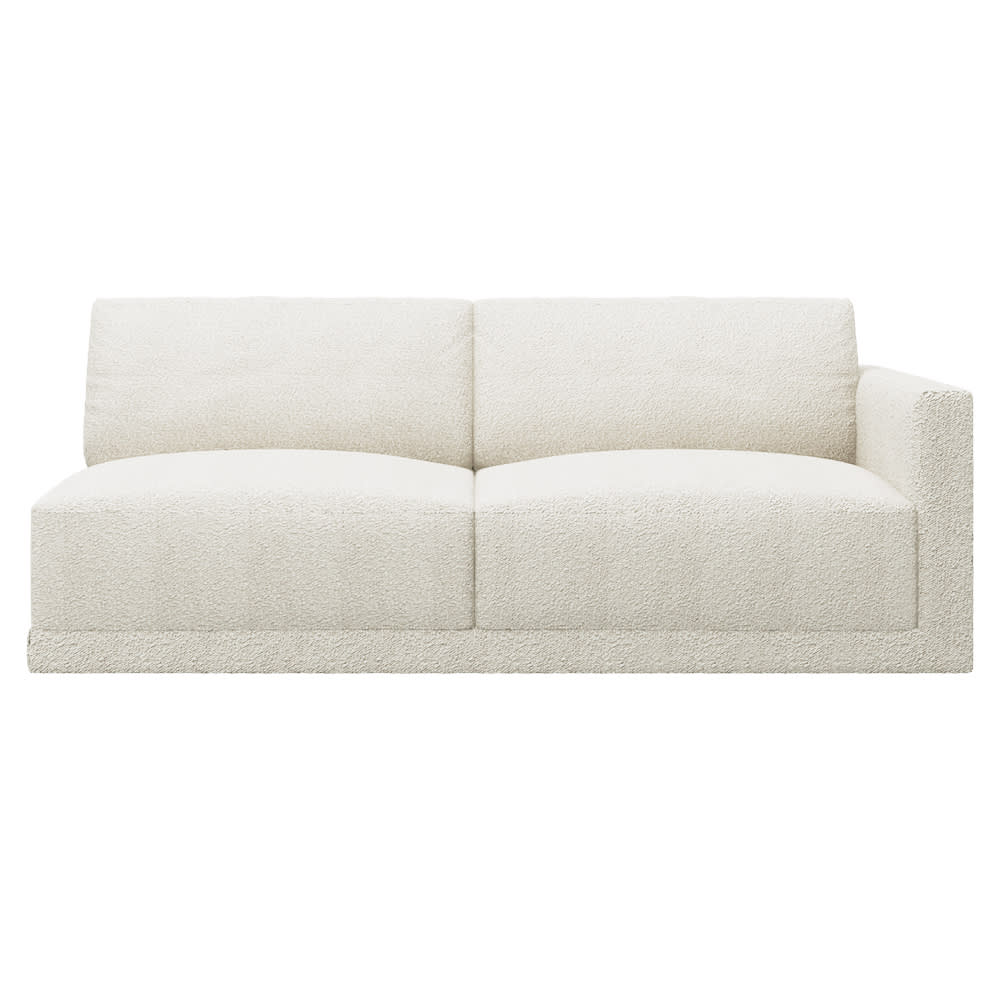 Haven Boucle Ivory Right Arm Facing 3 Seater Module color Boucle Ivory