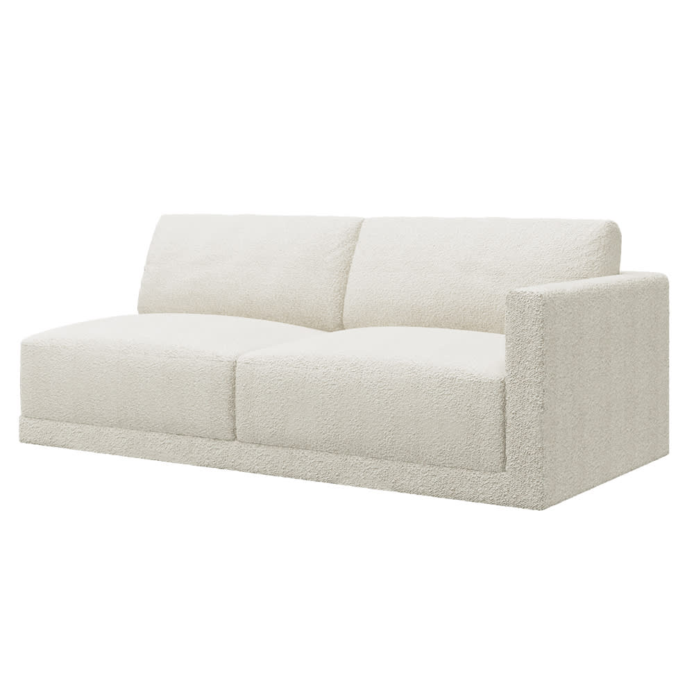 Haven Boucle Ivory Right Arm Facing 3 Seater Module color Boucle Ivory