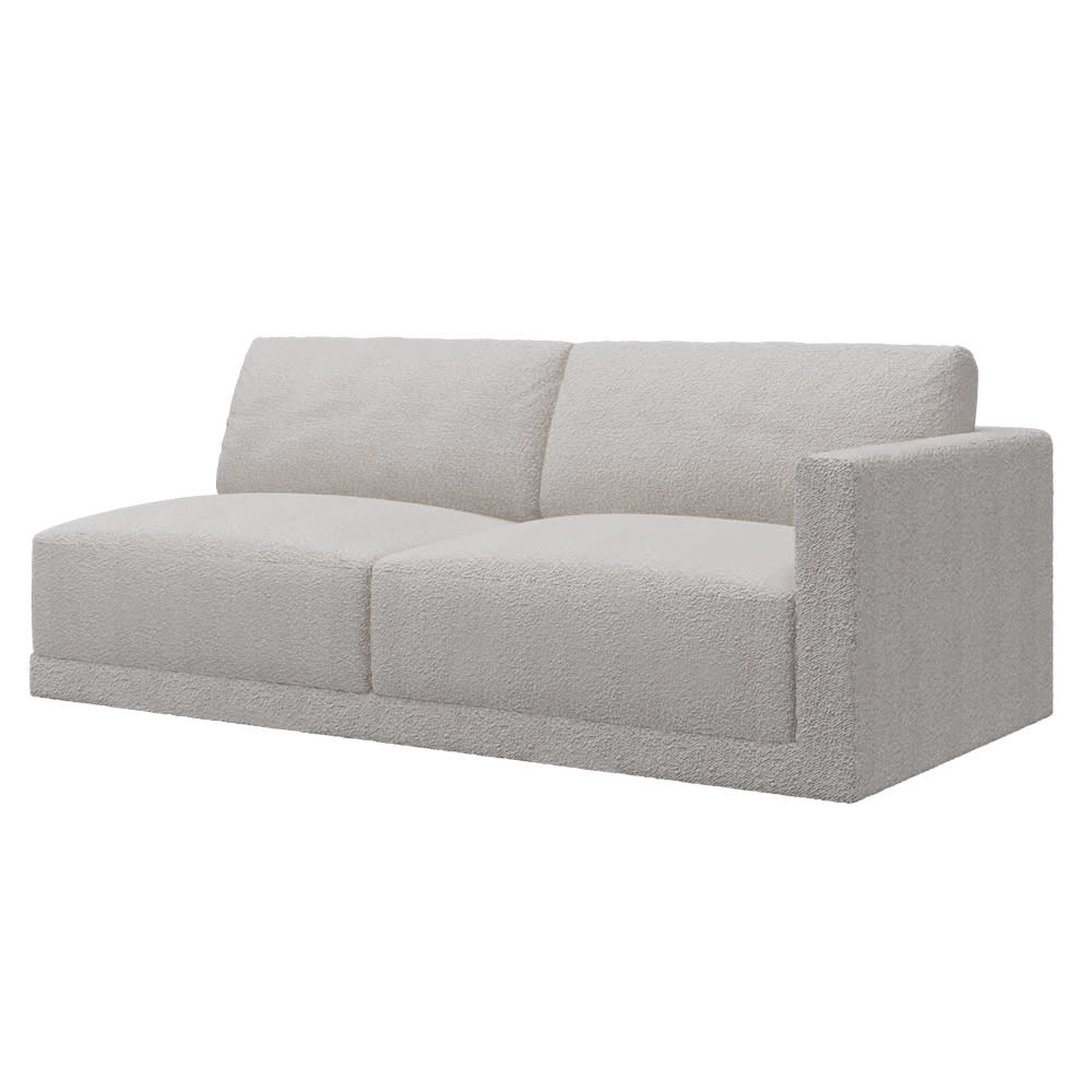 Haven Boucle Pumice Right Arm Facing 3 Seater Module color Boucle Pumice